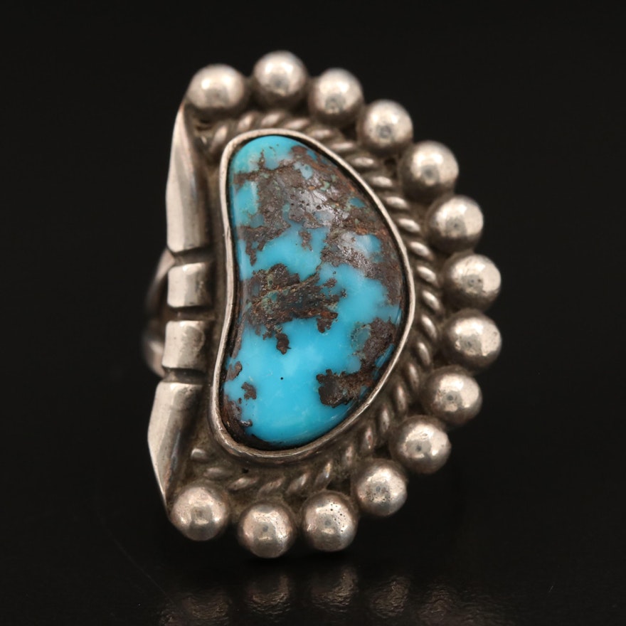 Southwestern Sterling Turquoise RIng