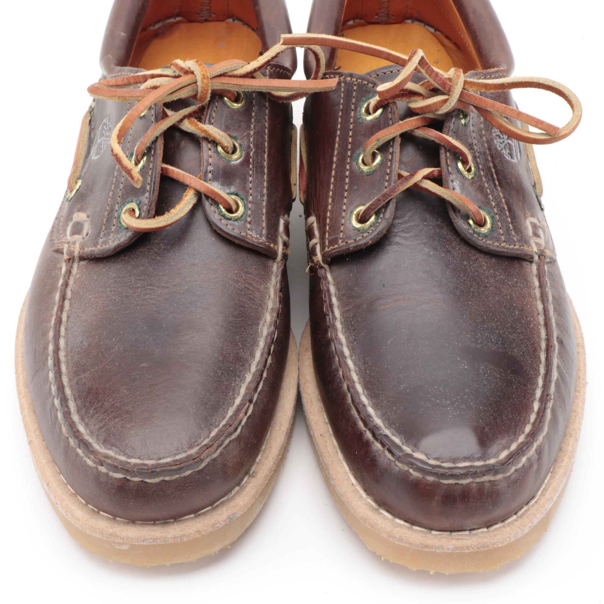 Men's Timberland and Borelli Royce Brown Leather Loafers