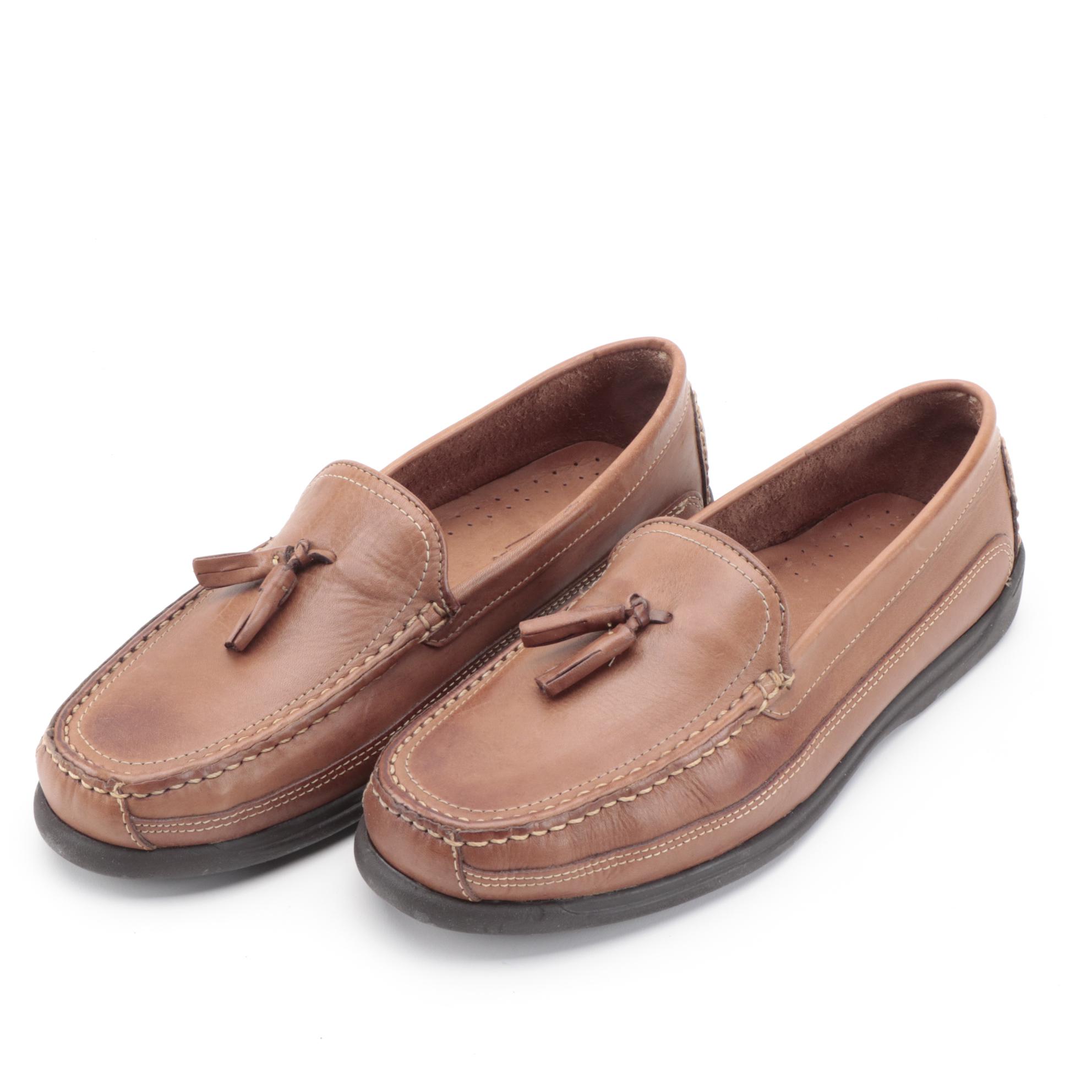 Men's Timberland and Borelli Royce Brown Leather Loafers