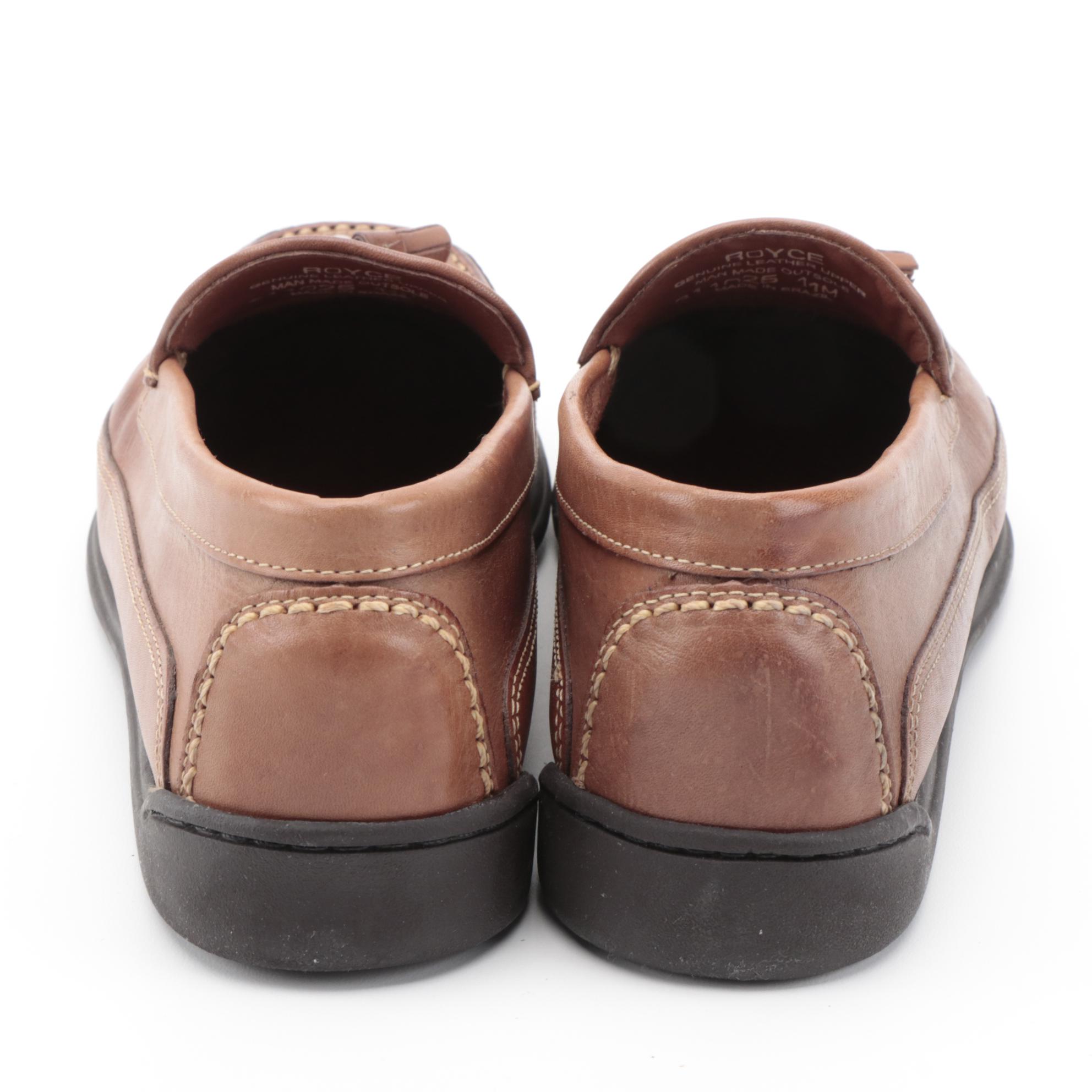 Men's Timberland and Borelli Royce Brown Leather Loafers