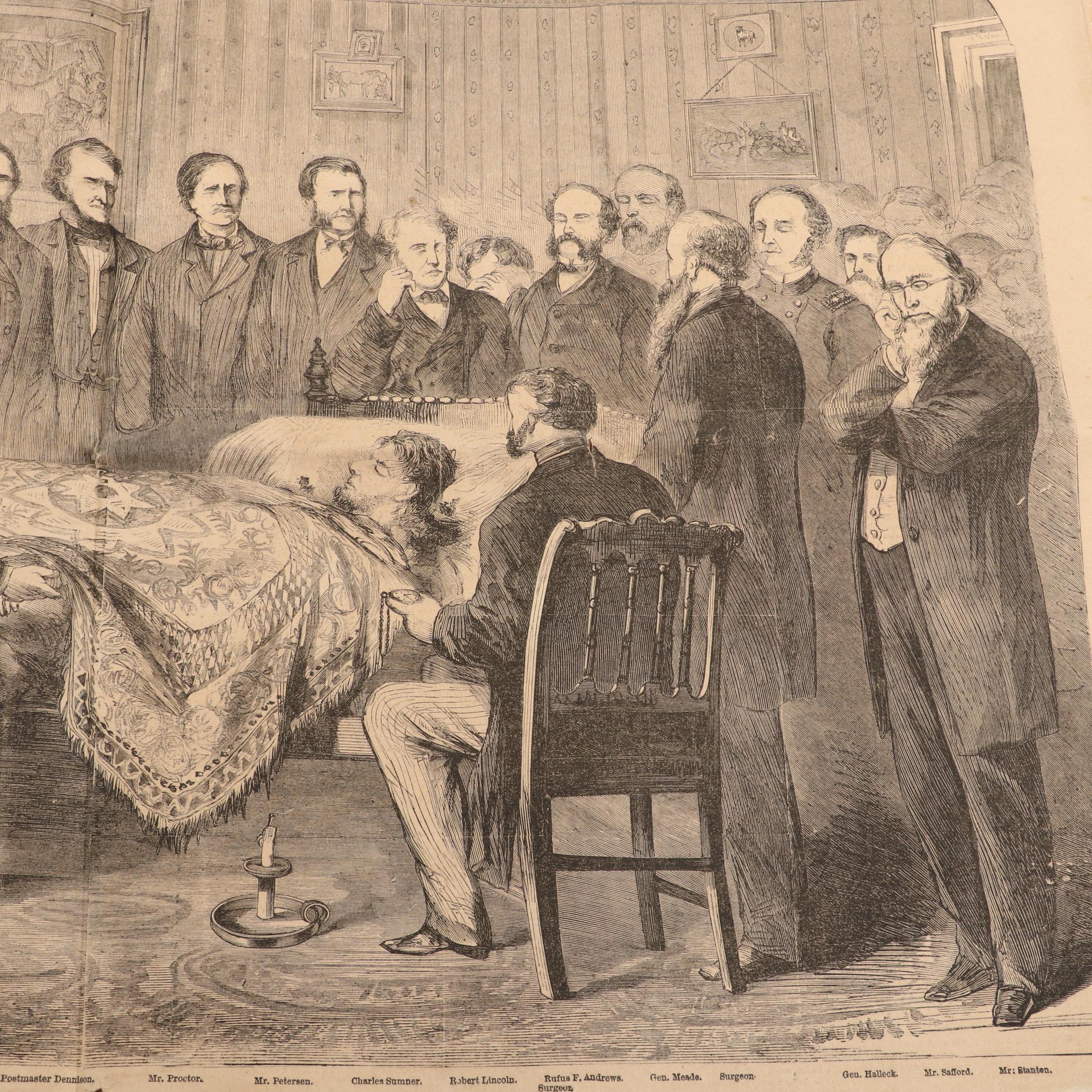 "Frank Leslie's Illustrated Newspaper" with Lincoln Assassination Article, 1865
