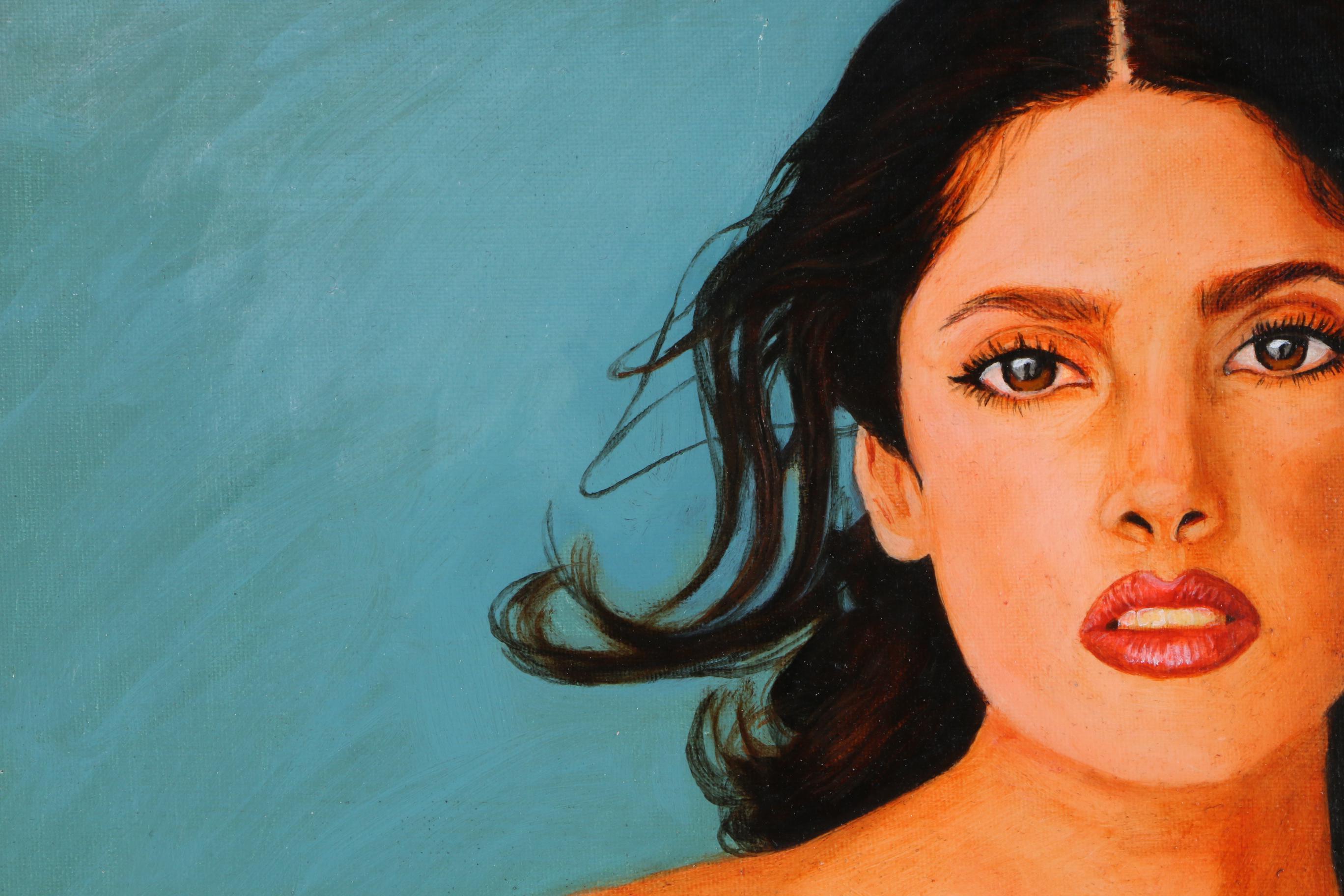 Magail Sahara Oil Painting "Selma Hayek," 1999