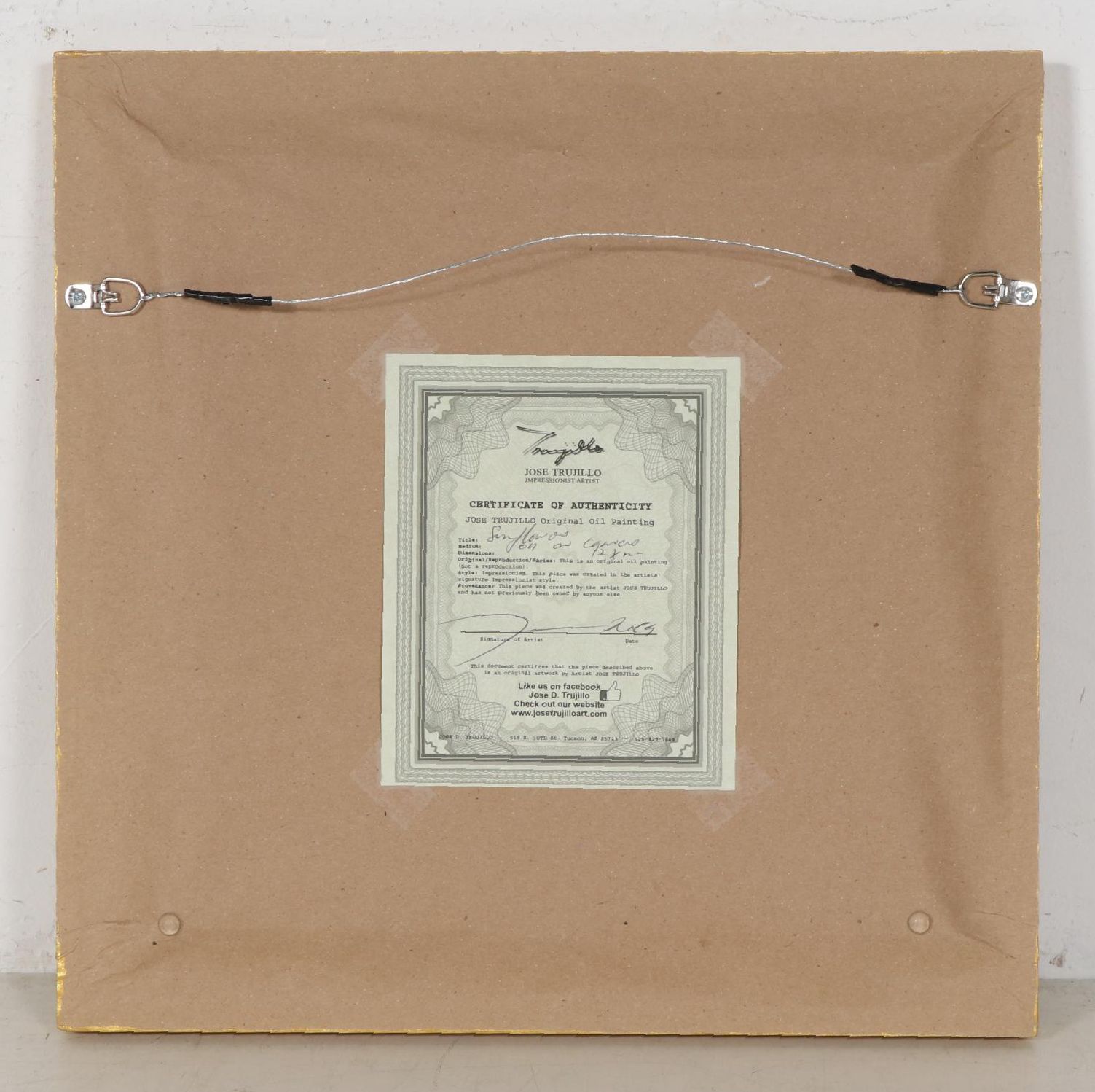 Jose Trujillo Oil Painting "Sunflowers," 2019