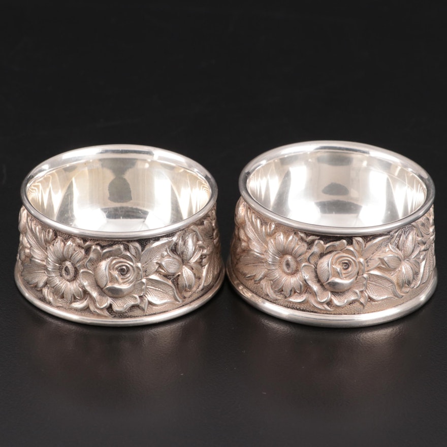 S. Kirk & Son "Repoussé" Chased Sterling Silver Salt Cellars