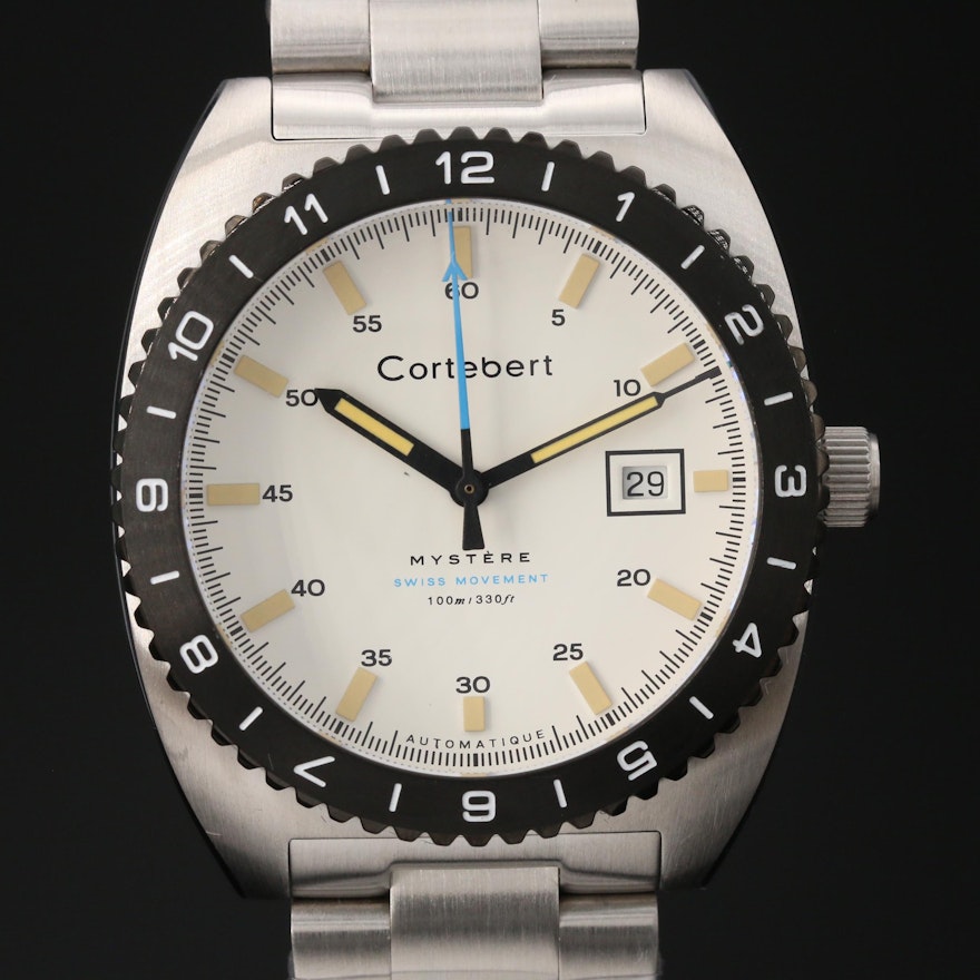 Cortebert "Mystère" Limited Edition Stainless Steel Automatic Wristwatch