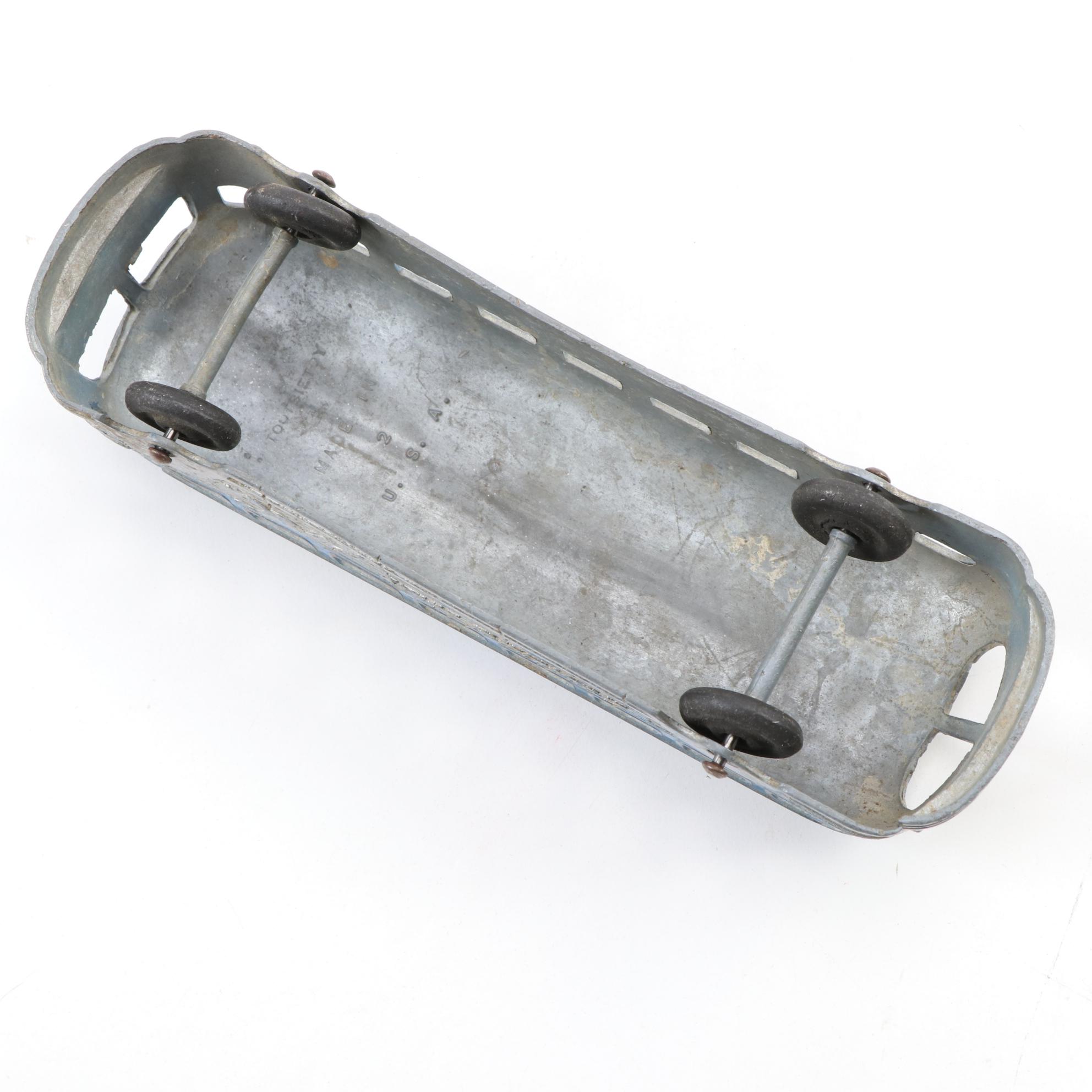 Tootsietoy Cast Metal "Greyhound" Bus and Other Toy Model Cars, circa 1930