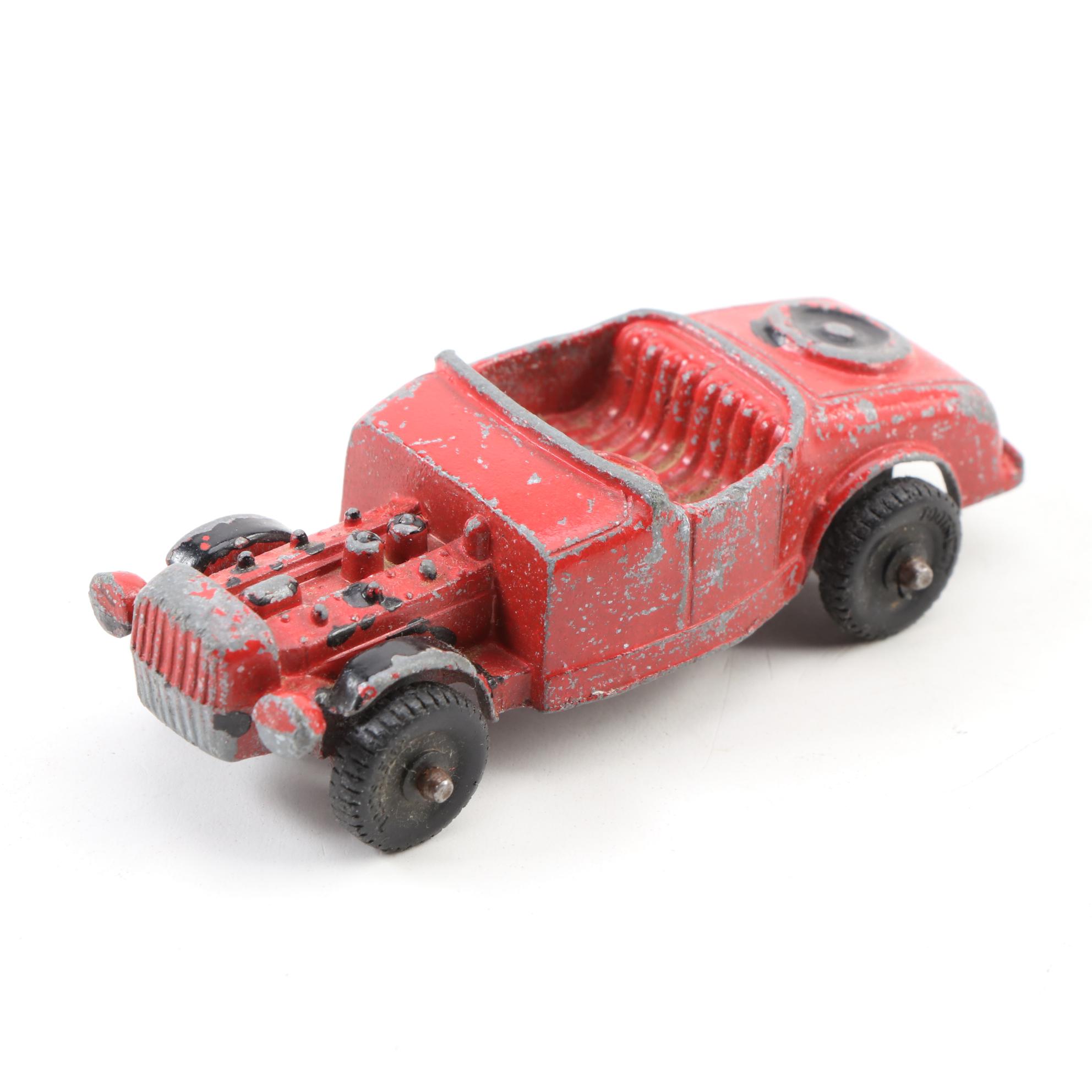 Tootsietoy Cast Metal "Greyhound" Bus and Other Toy Model Cars, circa 1930