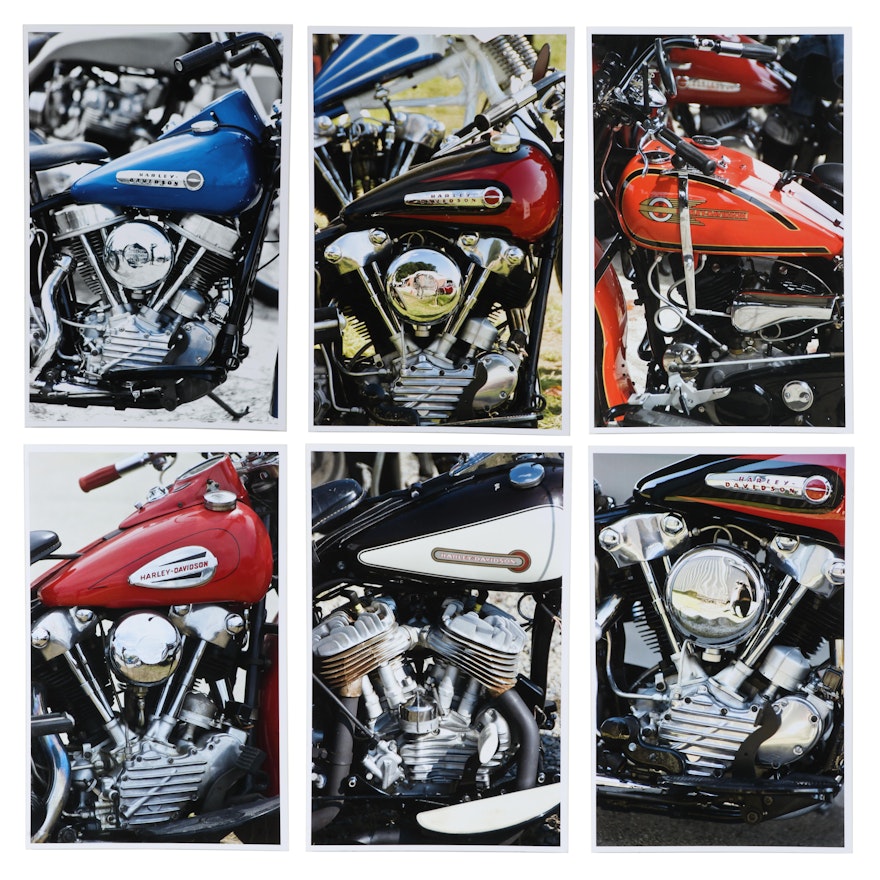 Jerry Irwin Offset Lithographs of Harley Davidson Motorcycles
