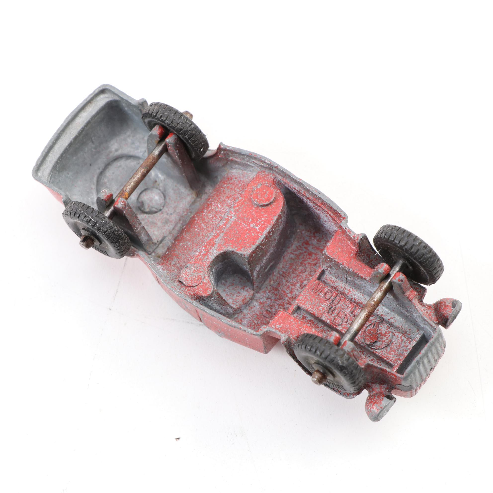 Tootsietoy Cast Metal "Greyhound" Bus and Other Toy Model Cars, circa 1930