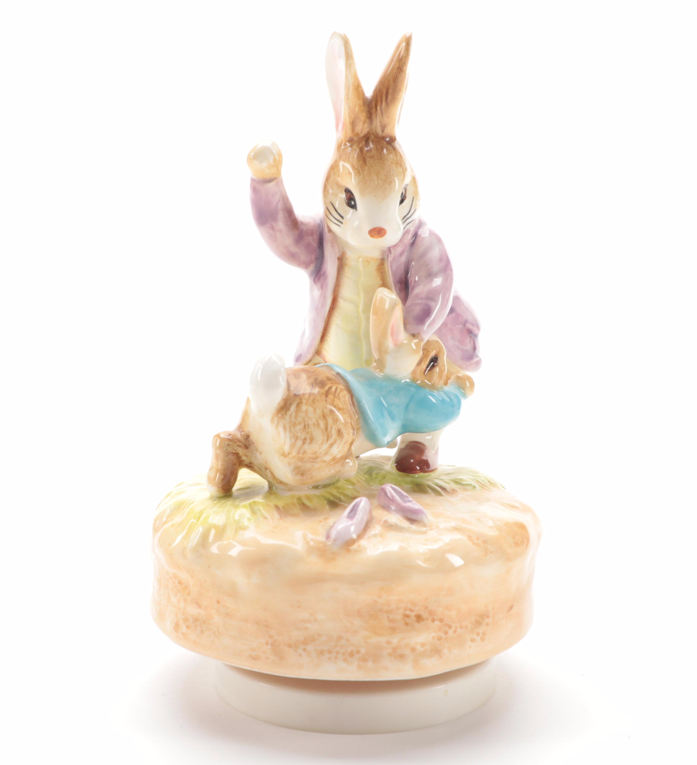 Schmid "Mrs. Tabitha Twitchit" and Other Beatrix Potter Musical Figurines
