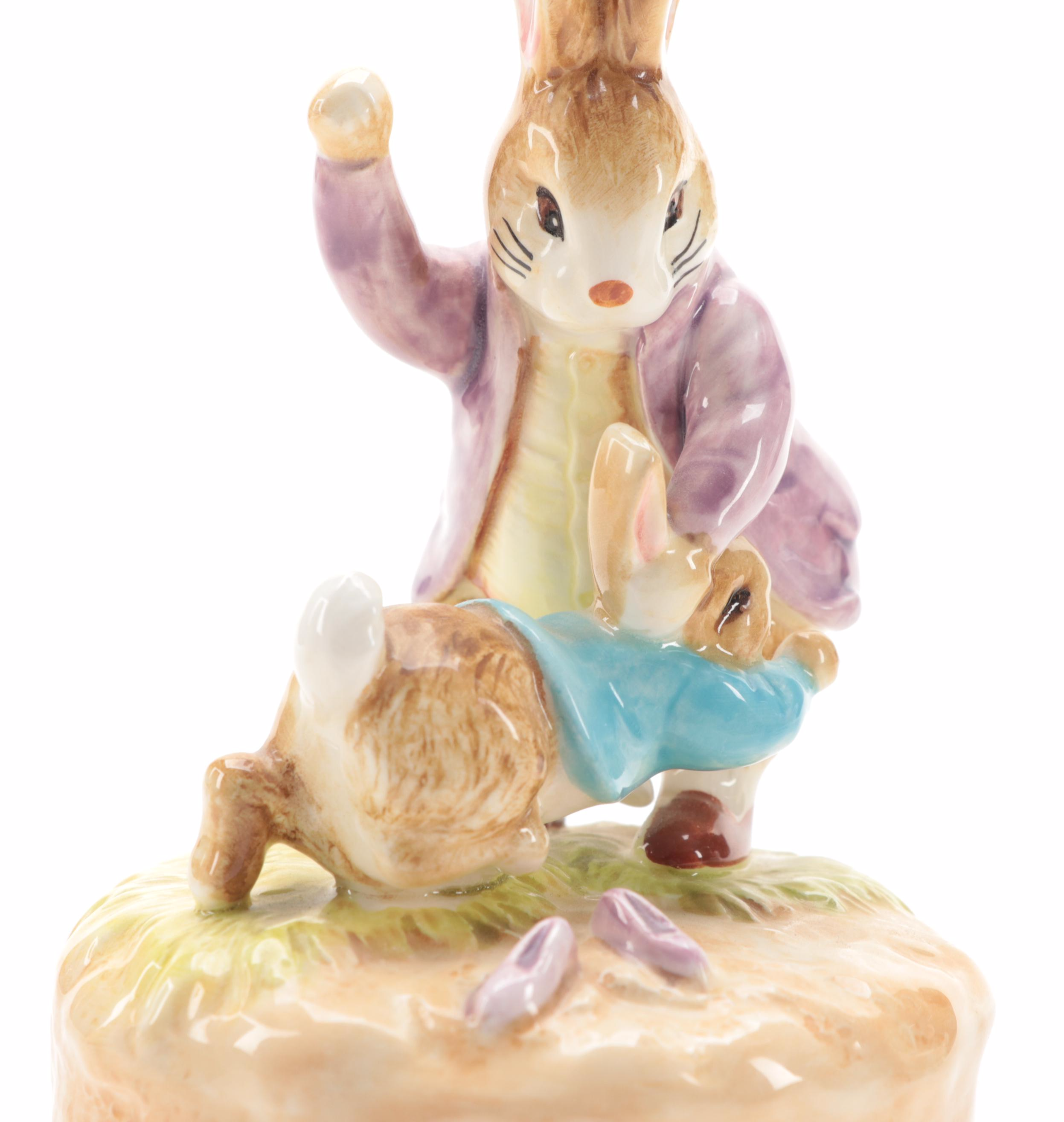 Schmid "Mrs. Tabitha Twitchit" and Other Beatrix Potter Musical Figurines