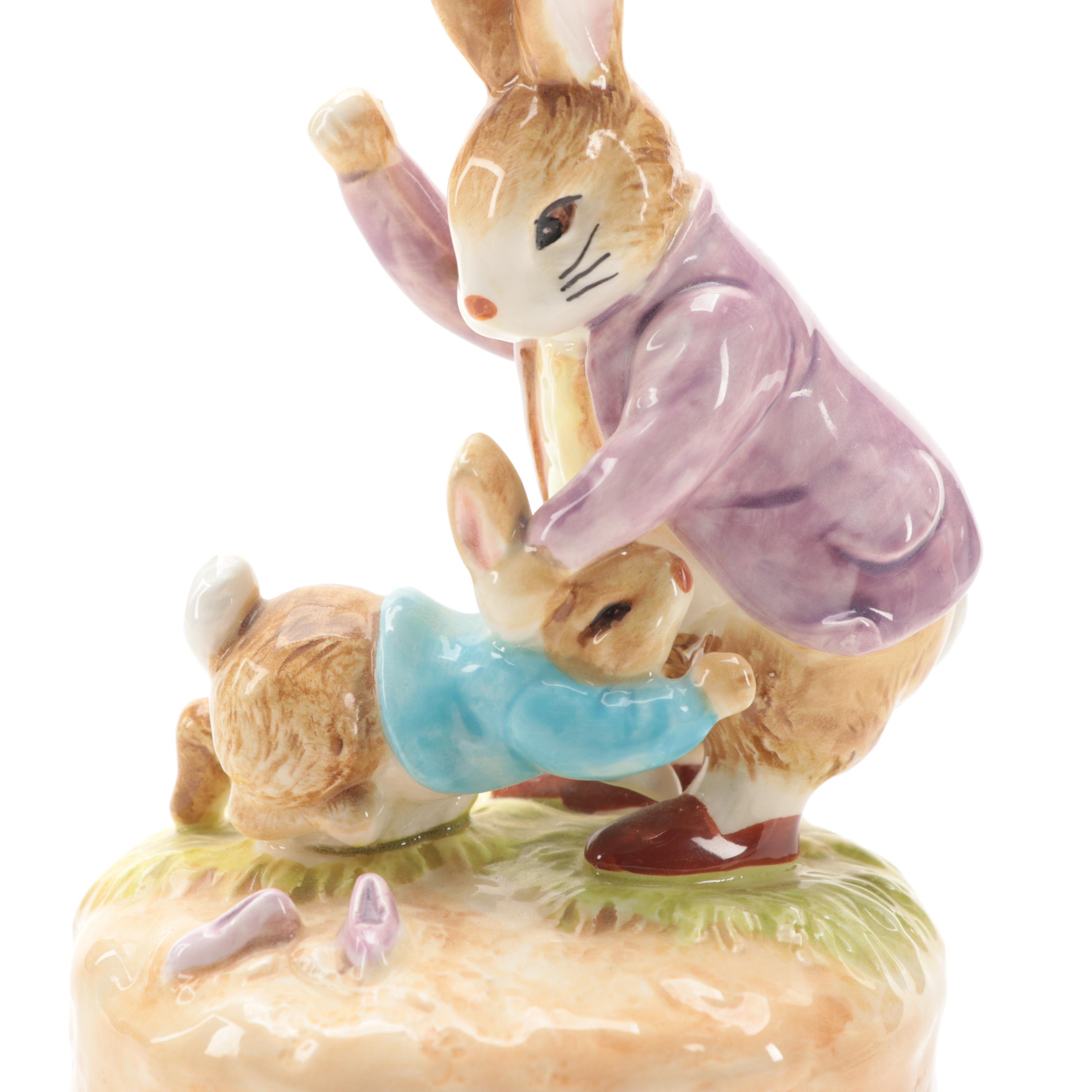 Schmid "Mrs. Tabitha Twitchit" and Other Beatrix Potter Musical Figurines
