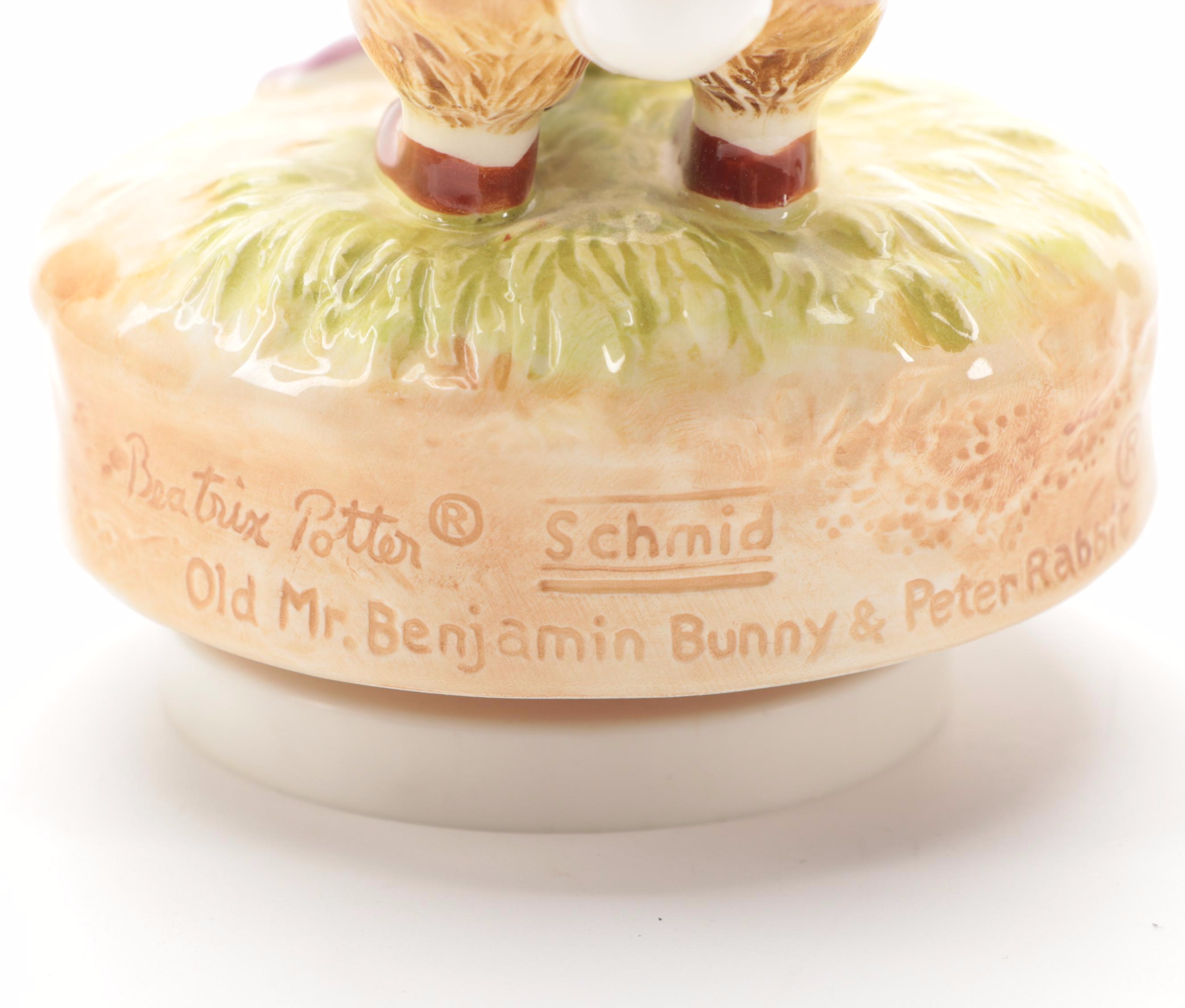 Schmid "Mrs. Tabitha Twitchit" and Other Beatrix Potter Musical Figurines