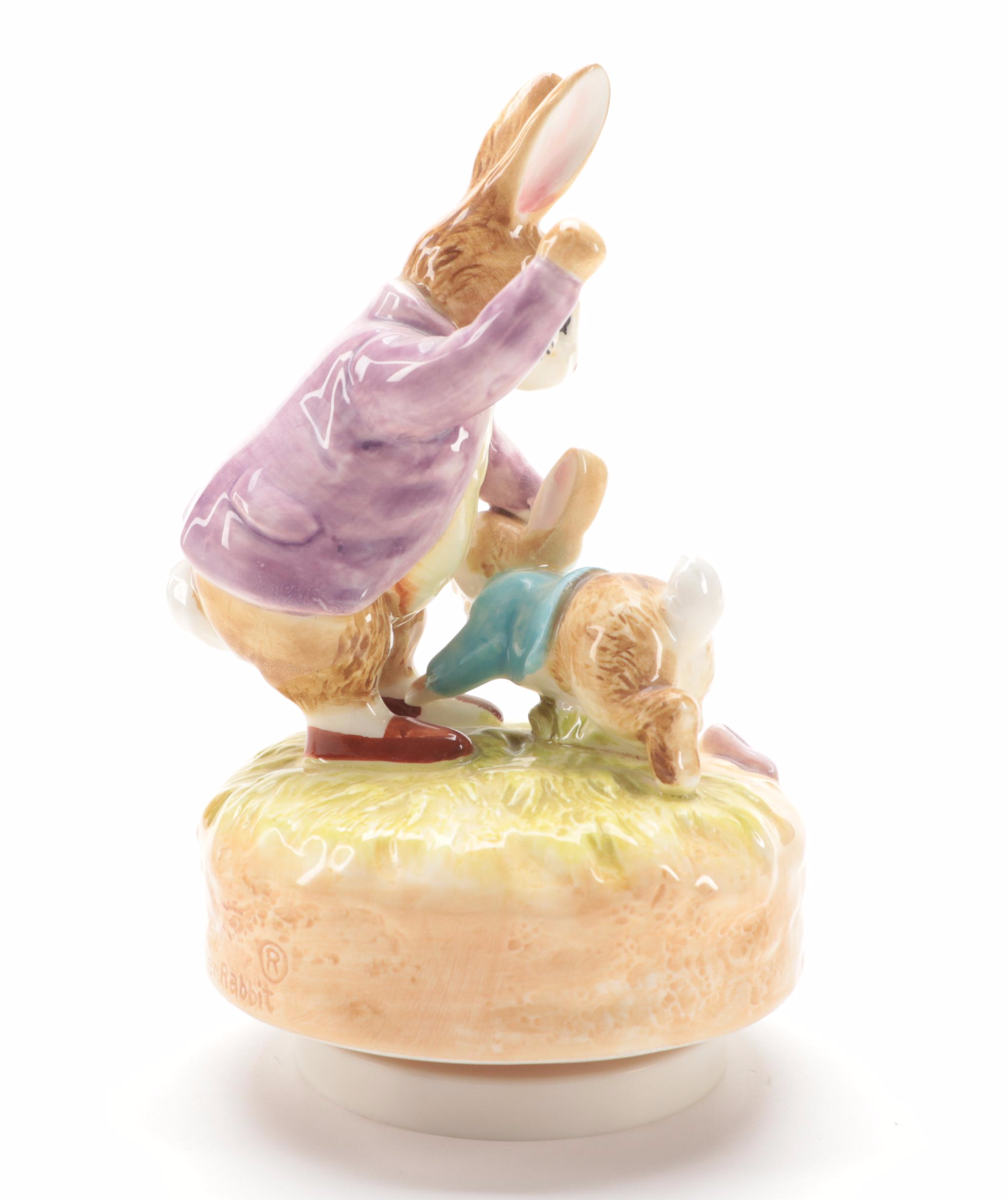 Schmid "Mrs. Tabitha Twitchit" and Other Beatrix Potter Musical Figurines