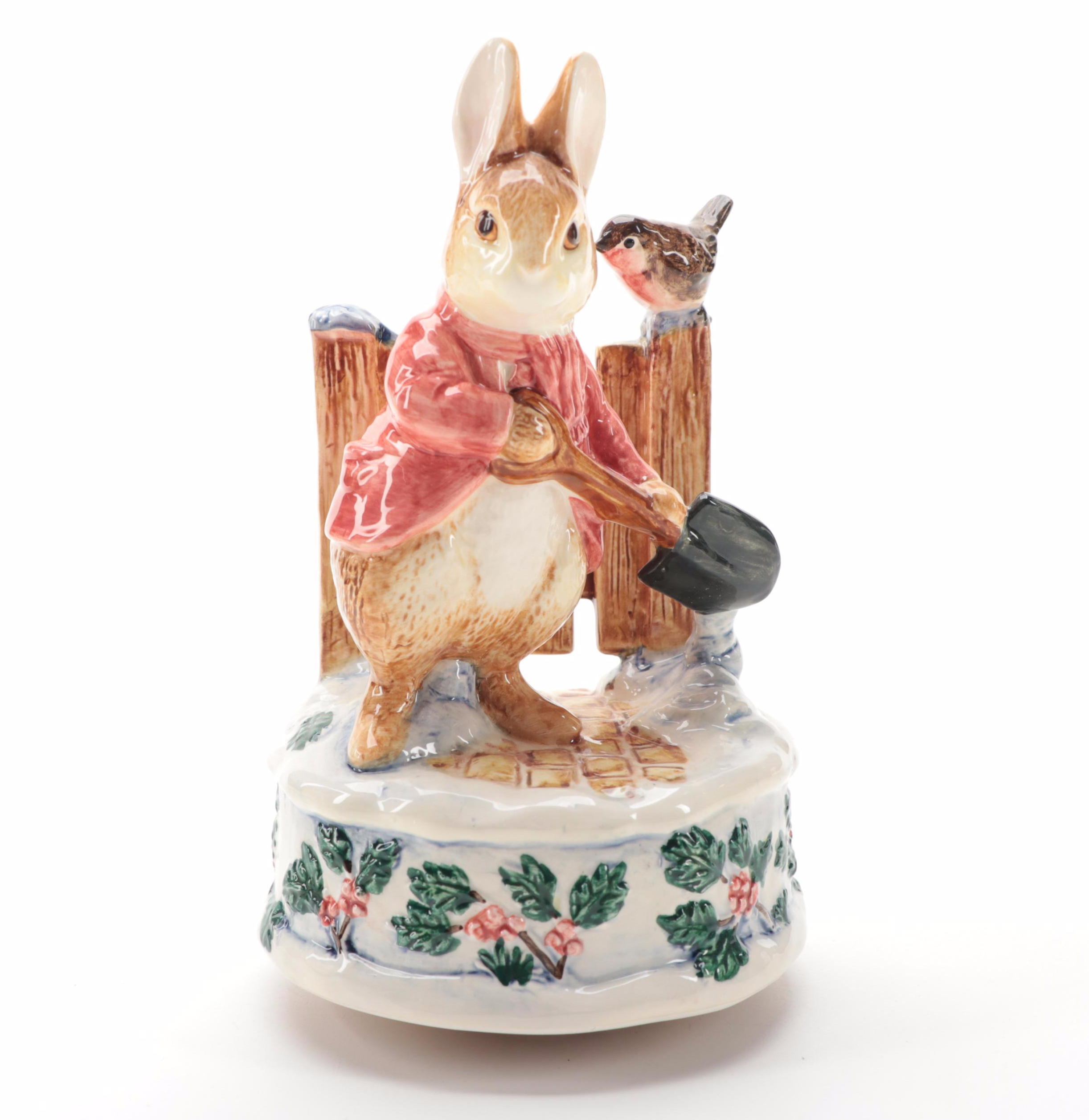Schmid "Mrs. Tabitha Twitchit" and Other Beatrix Potter Musical Figurines