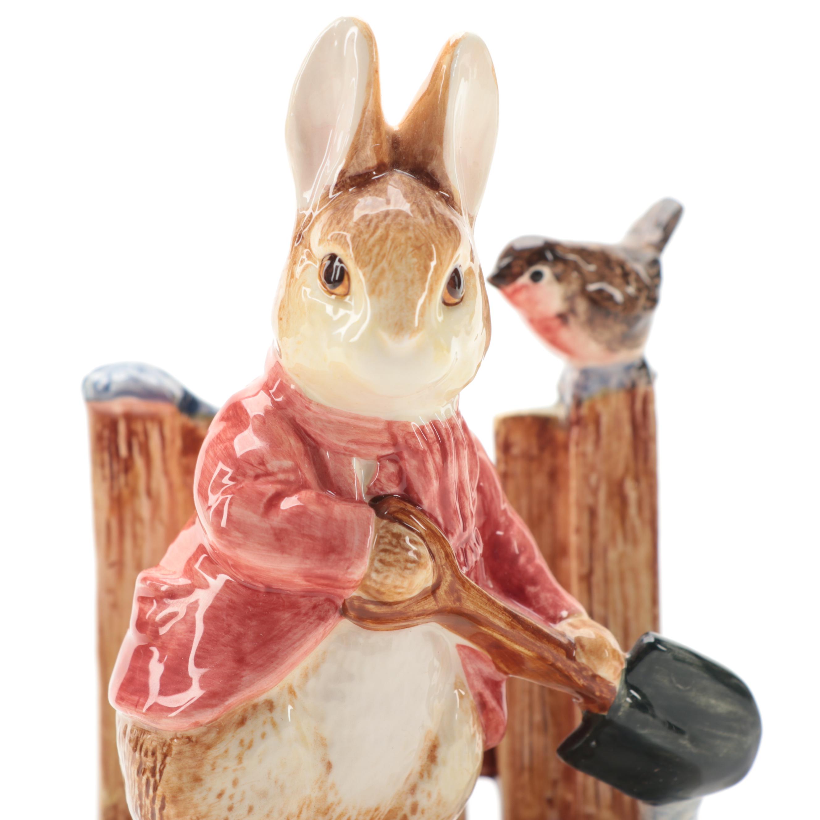 Schmid "Mrs. Tabitha Twitchit" and Other Beatrix Potter Musical Figurines