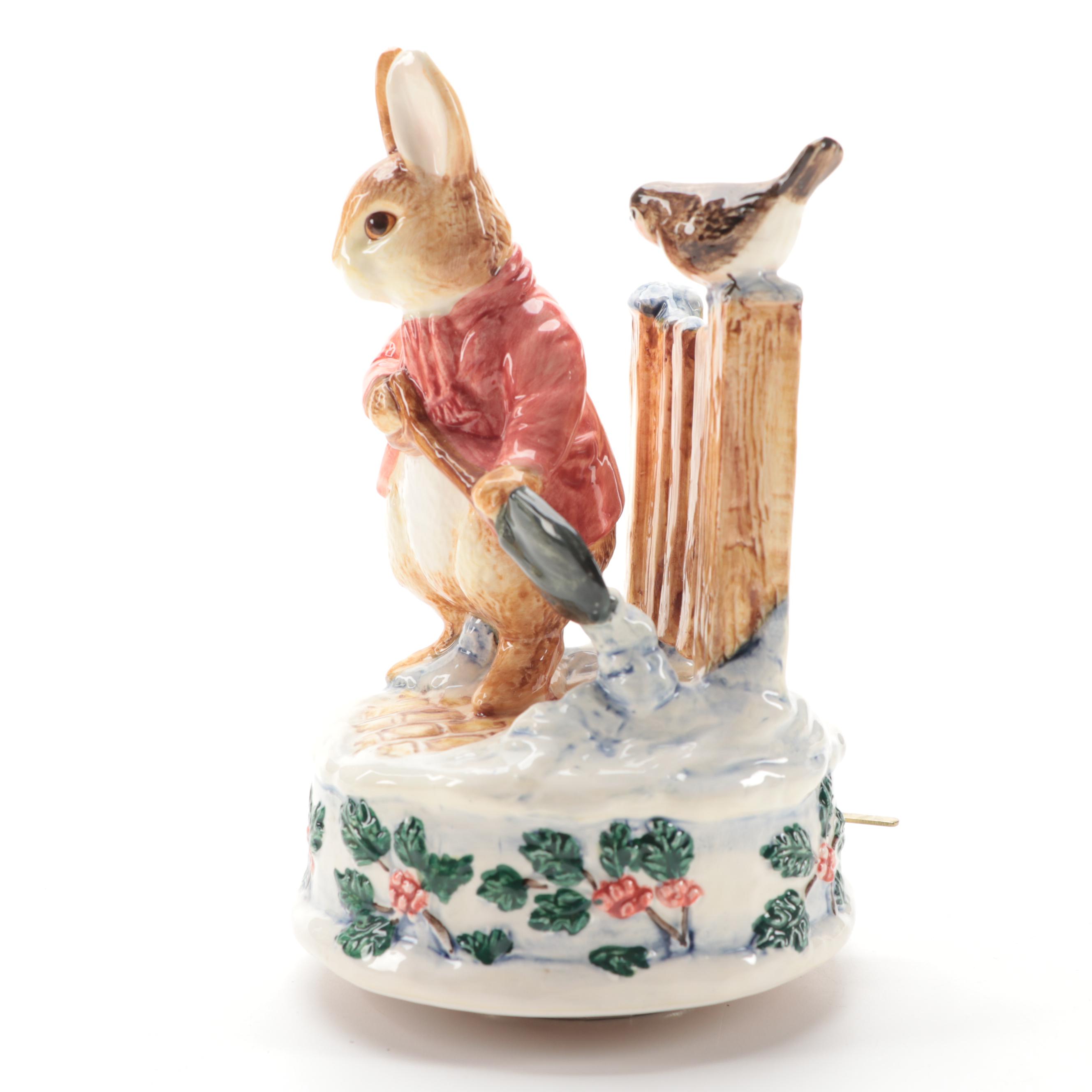 Schmid "Mrs. Tabitha Twitchit" and Other Beatrix Potter Musical Figurines