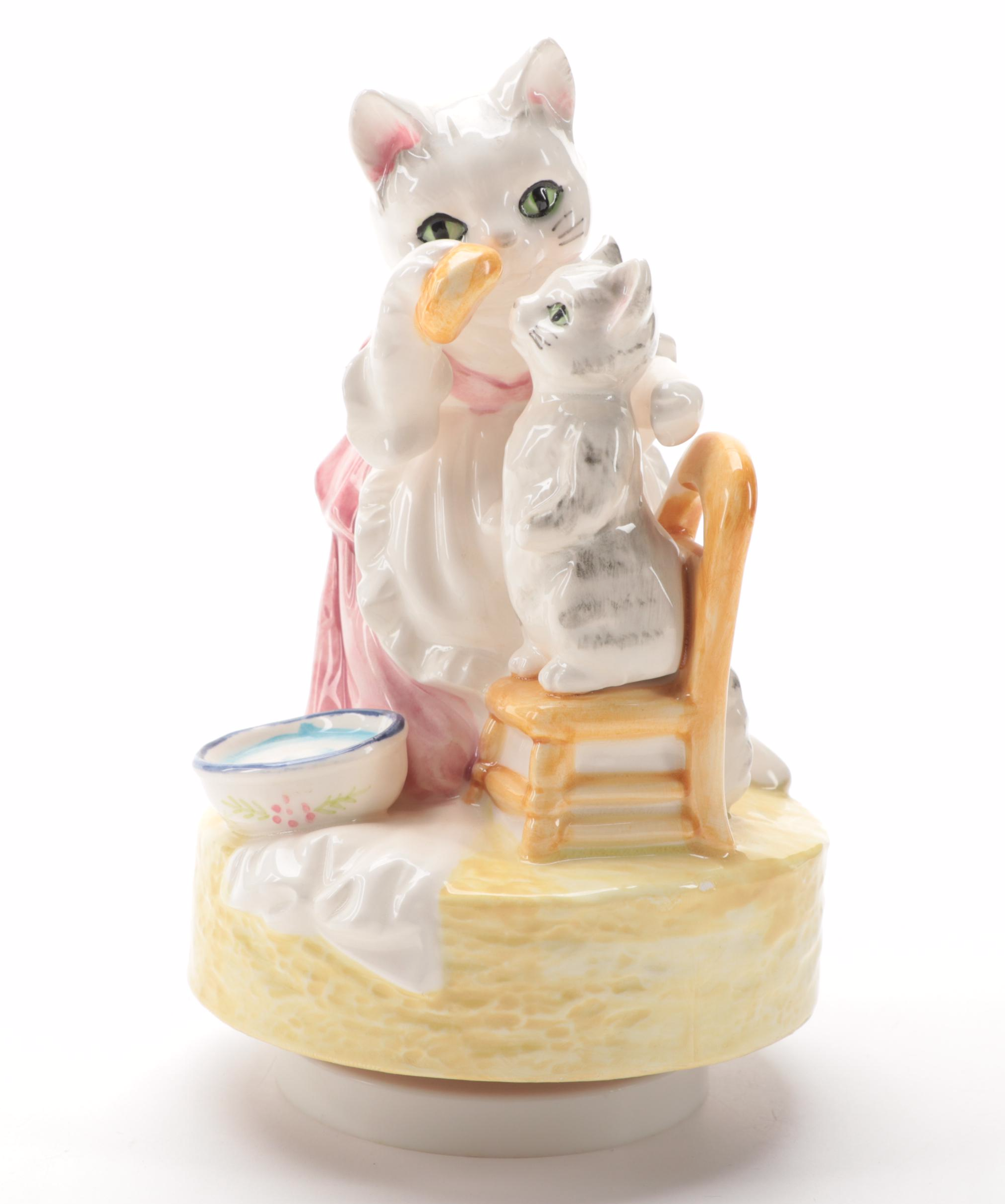 Schmid "Mrs. Tabitha Twitchit" and Other Beatrix Potter Musical Figurines