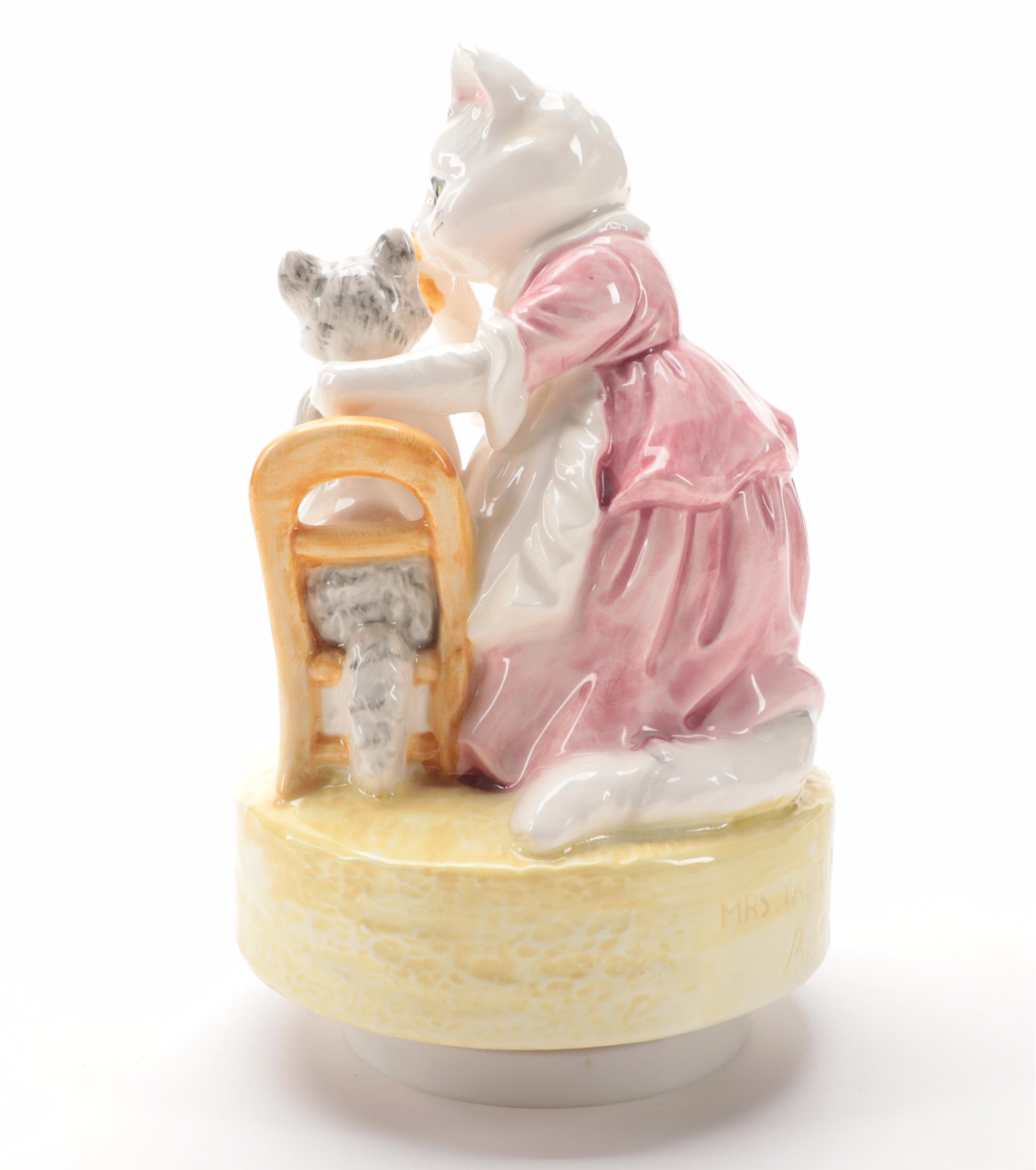 Schmid "Mrs. Tabitha Twitchit" and Other Beatrix Potter Musical Figurines
