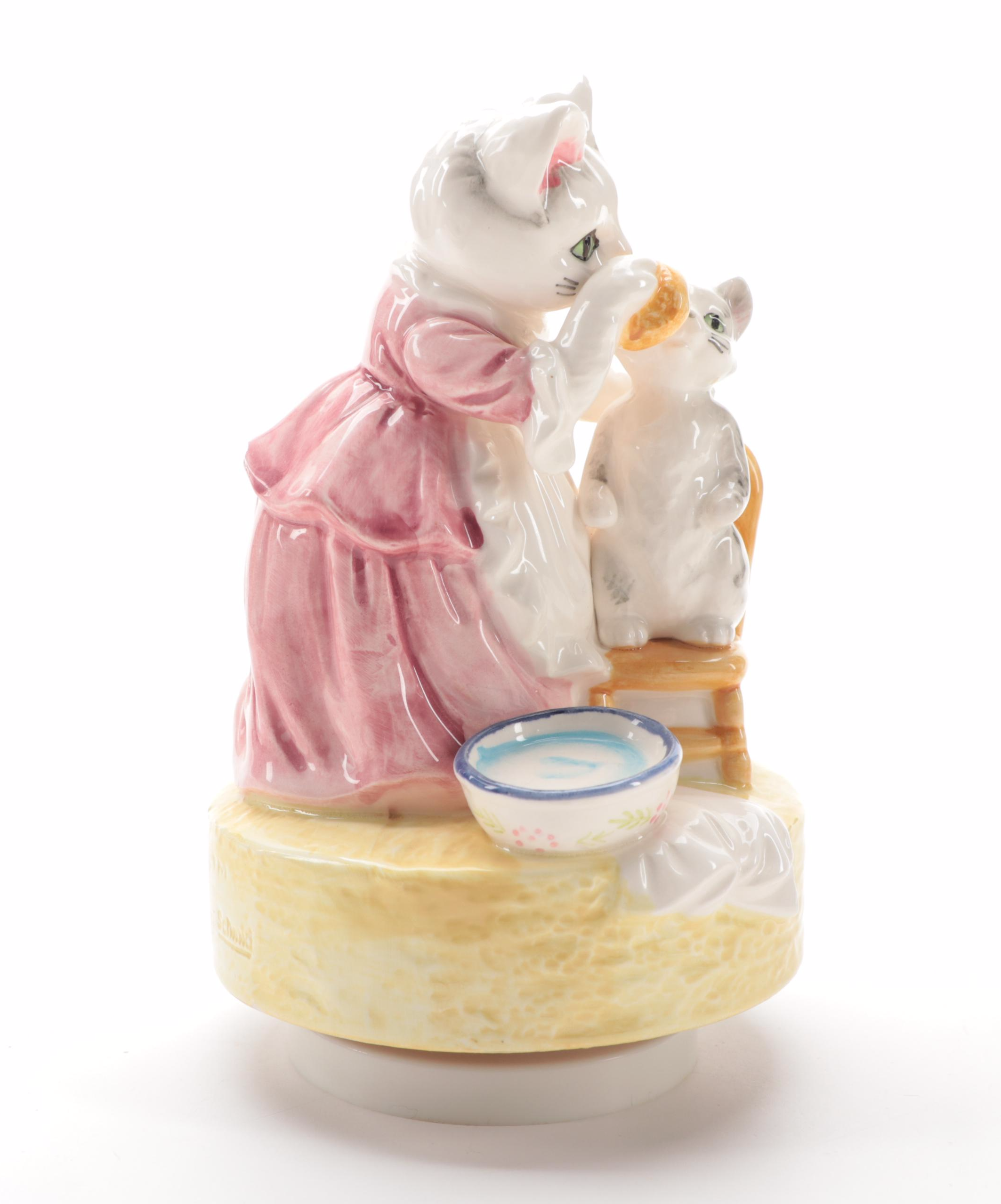 Schmid "Mrs. Tabitha Twitchit" and Other Beatrix Potter Musical Figurines