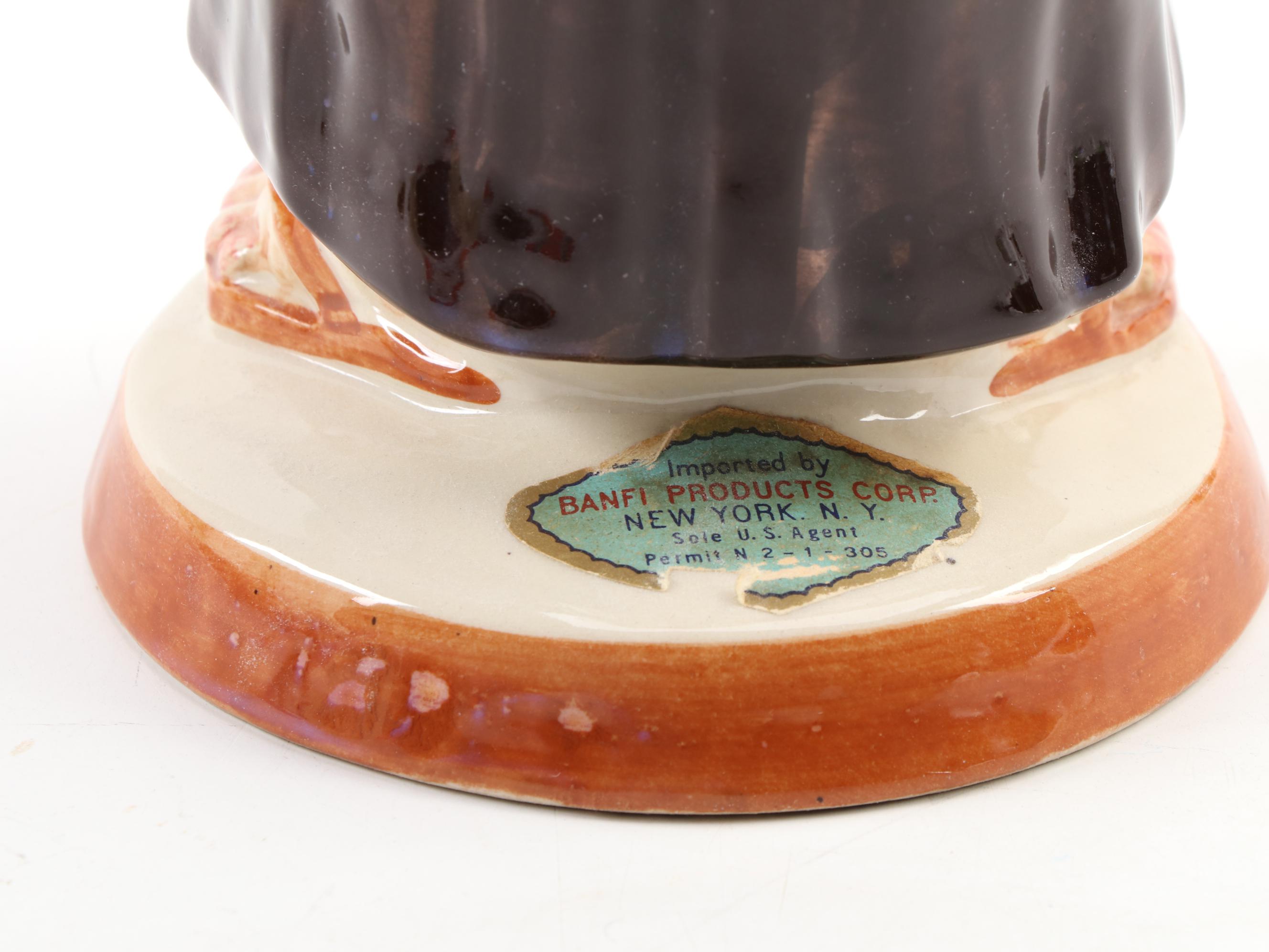 Jim Beam Paul Bunyan and Other Ceramic Figural Decanters, Mid-Late 20th Century