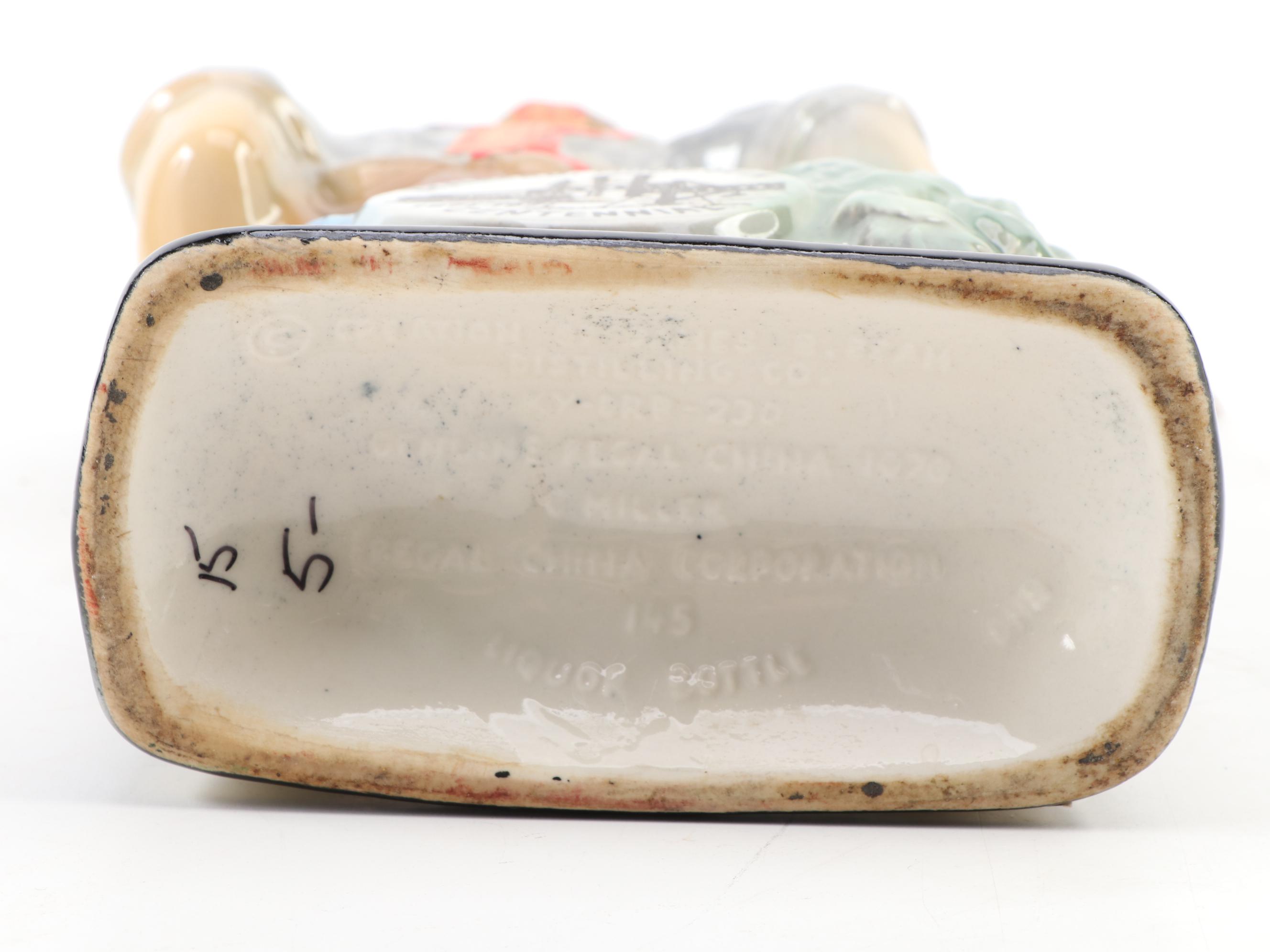 Jim Beam Paul Bunyan and Other Ceramic Figural Decanters, Mid-Late 20th Century