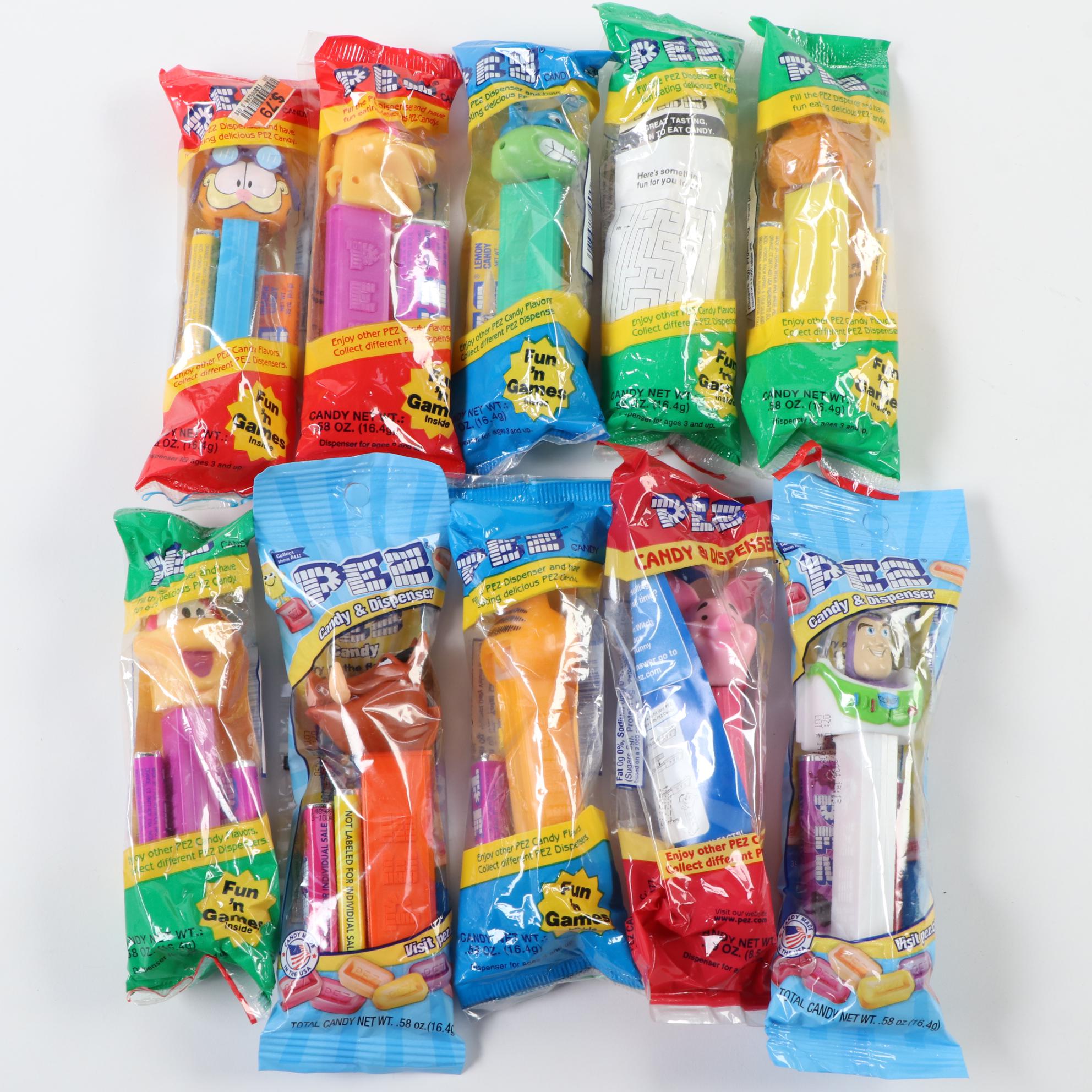 PEZ The Flintstones, Peanuts, and Muppets Candy Dispensers with Others