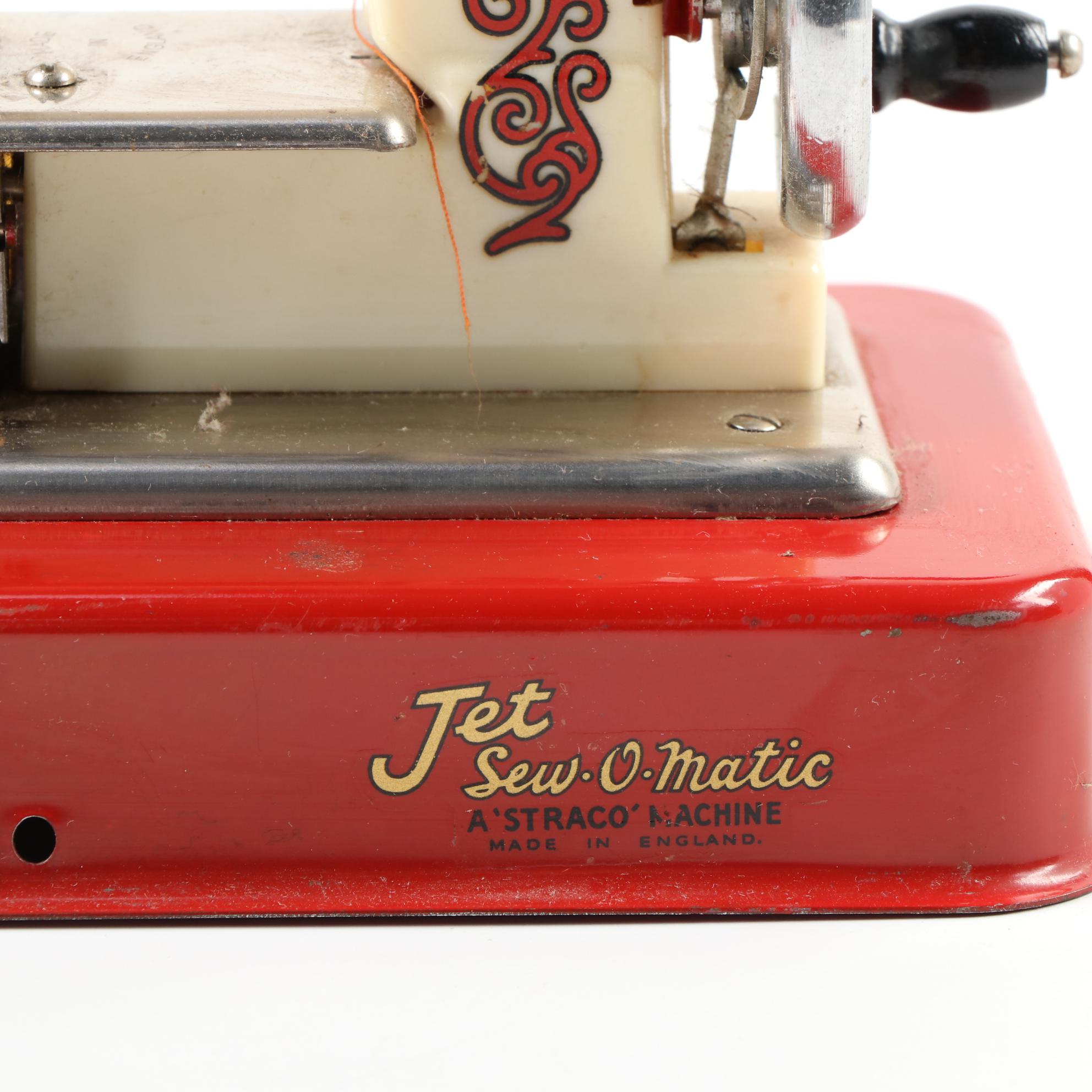 Straco Jet Sew-O-Matic Hand Crank Toy Sewing Machines, Mid-20th Century