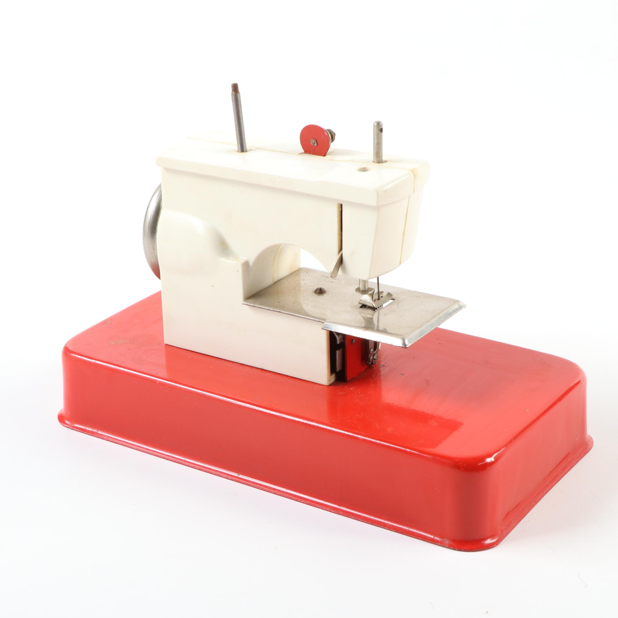 Straco Jet Sew-O-Matic Hand Crank Toy Sewing Machines, Mid-20th Century