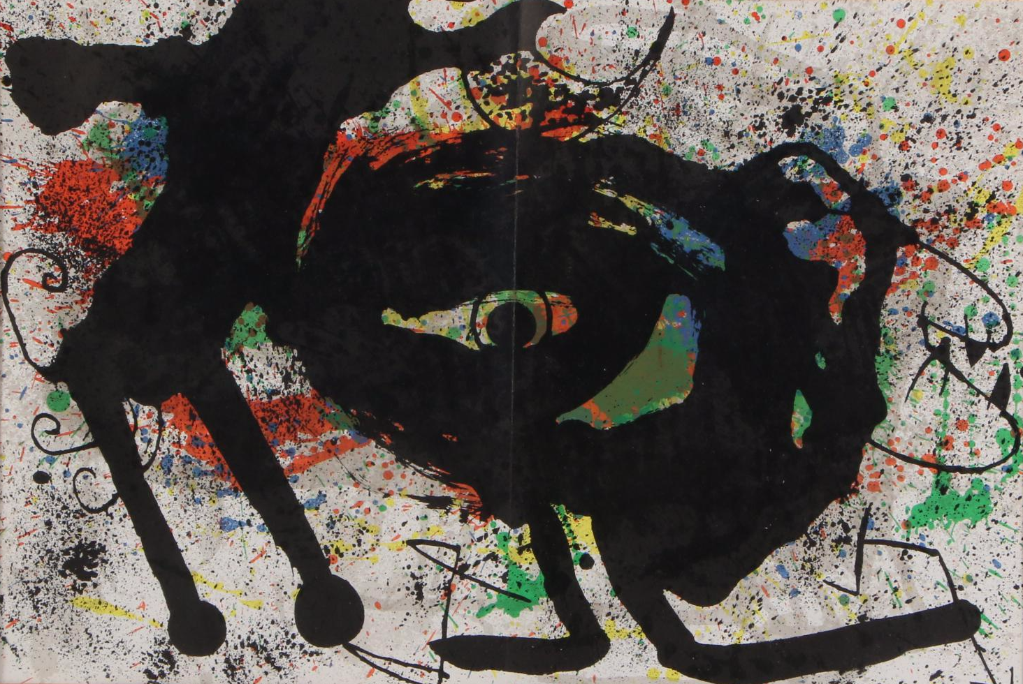 Joan Miró Color Lithograph for "Derrière le miroir," 1973