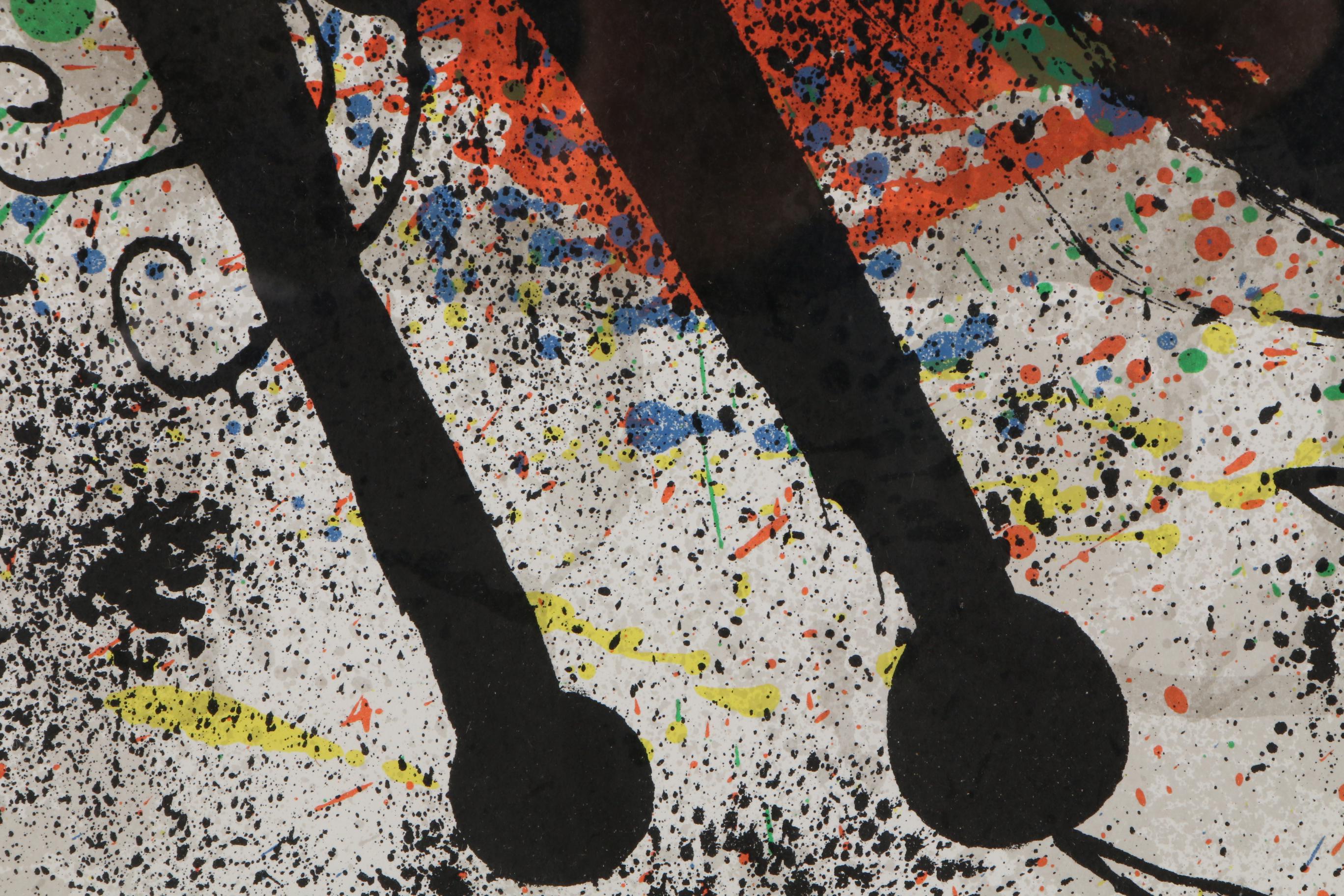 Joan Miró Color Lithograph for "Derrière le miroir," 1973