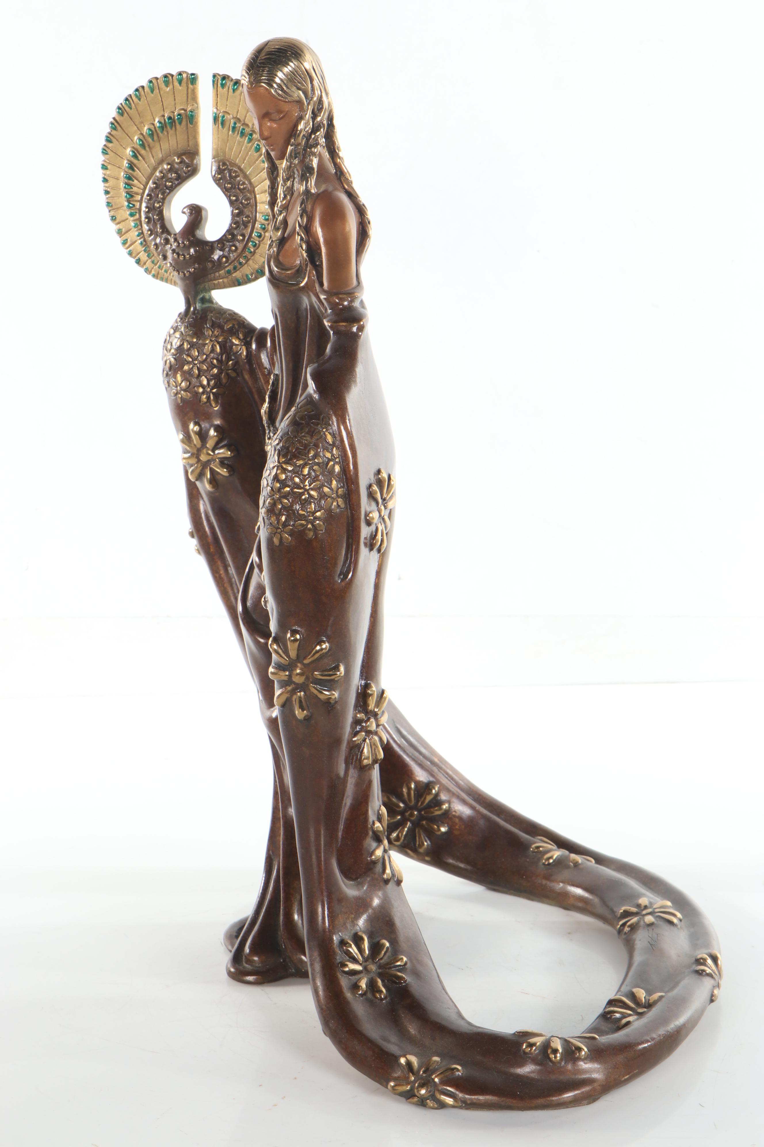 Erté Patinated Bronze Sculpture "Wisdom," 1988