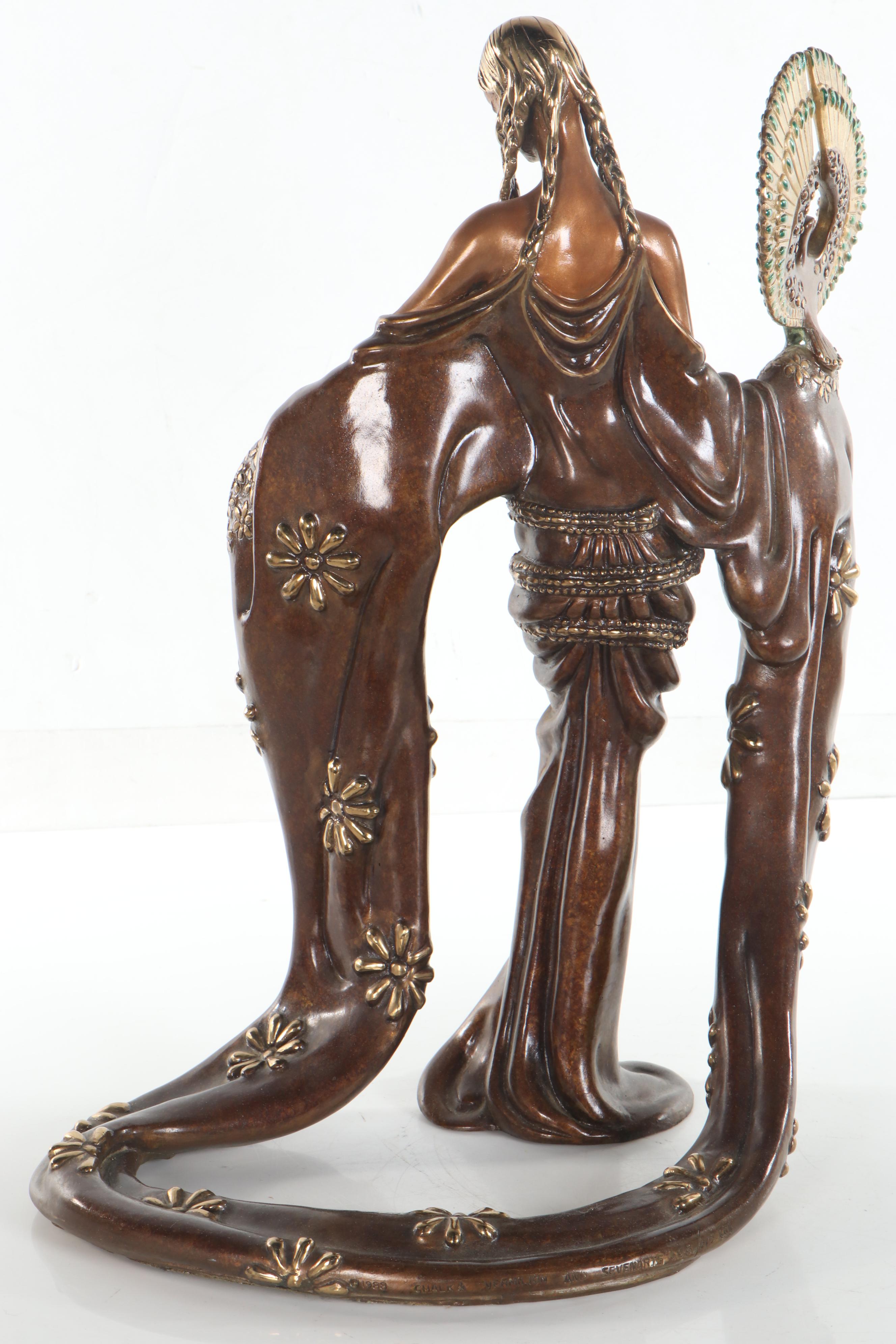 Erté Patinated Bronze Sculpture "Wisdom," 1988