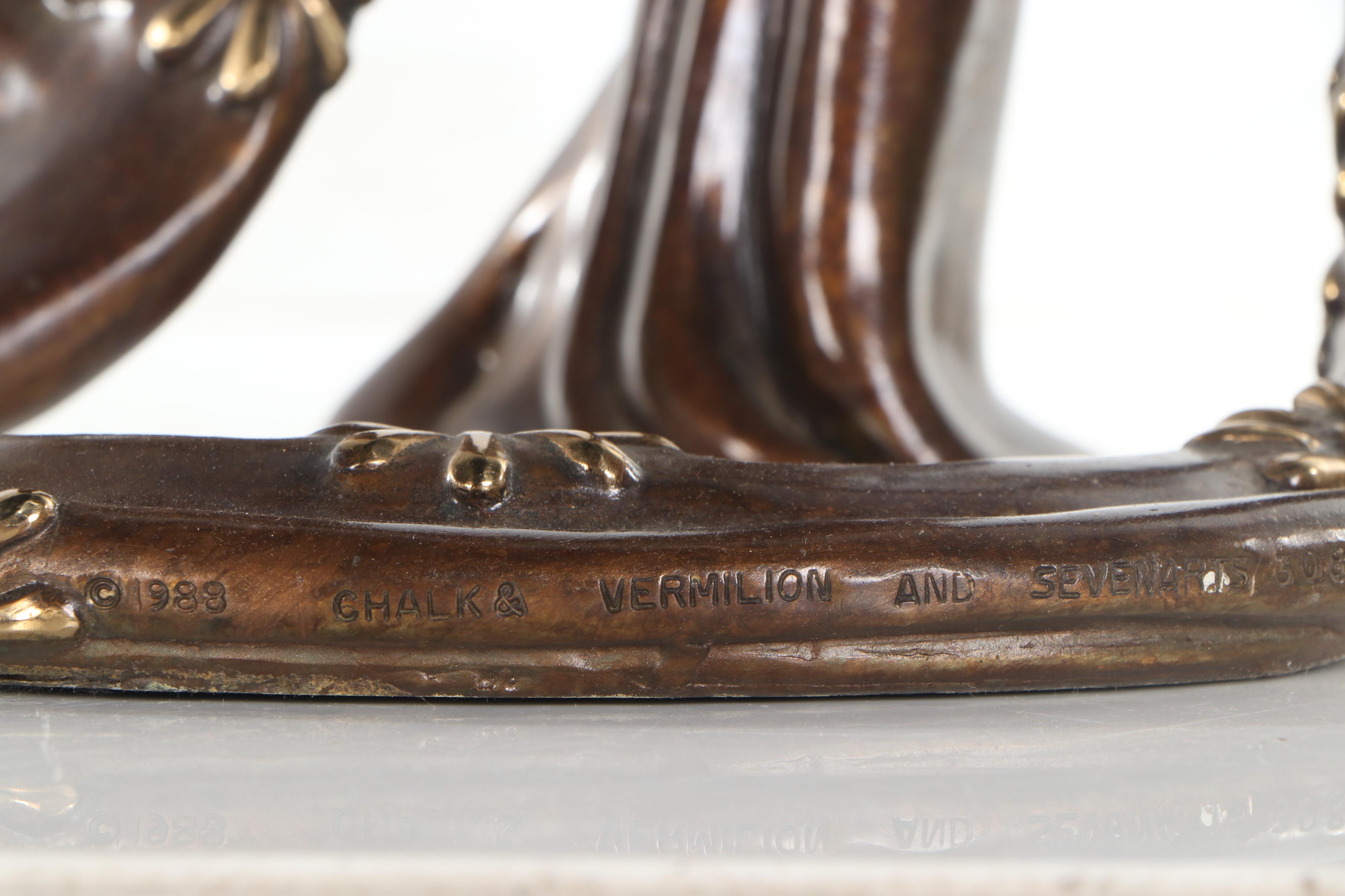 Erté Patinated Bronze Sculpture "Wisdom," 1988