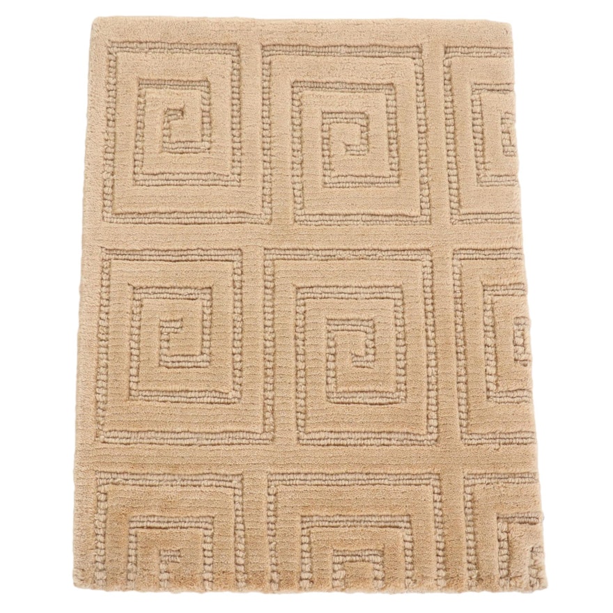 1'7 x 2'1 Hand-Knotted and Tufted Tibetan Accent Rug