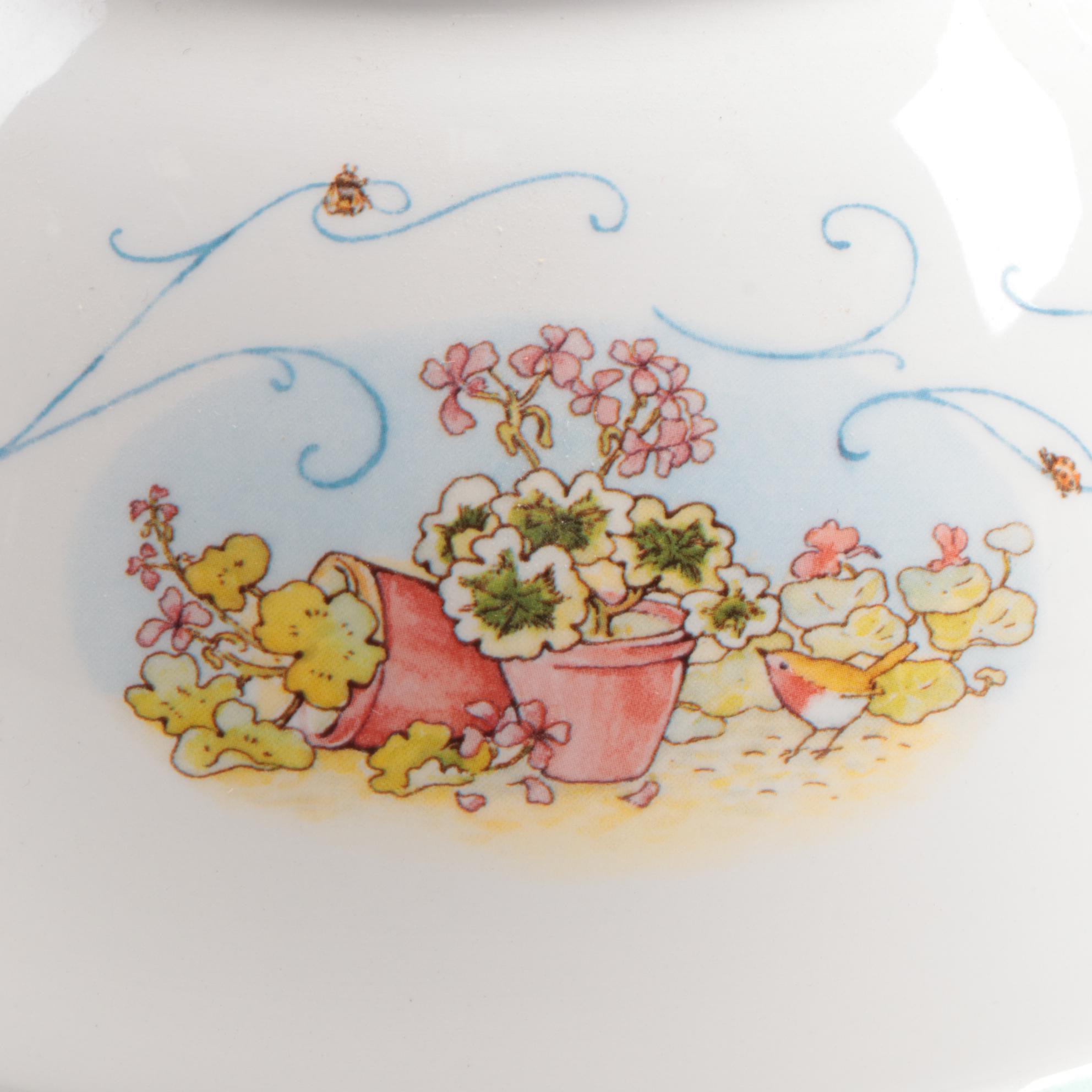 Schmid Beatrix Potter Musical Figurines with Other Beatrix Potter Teapot