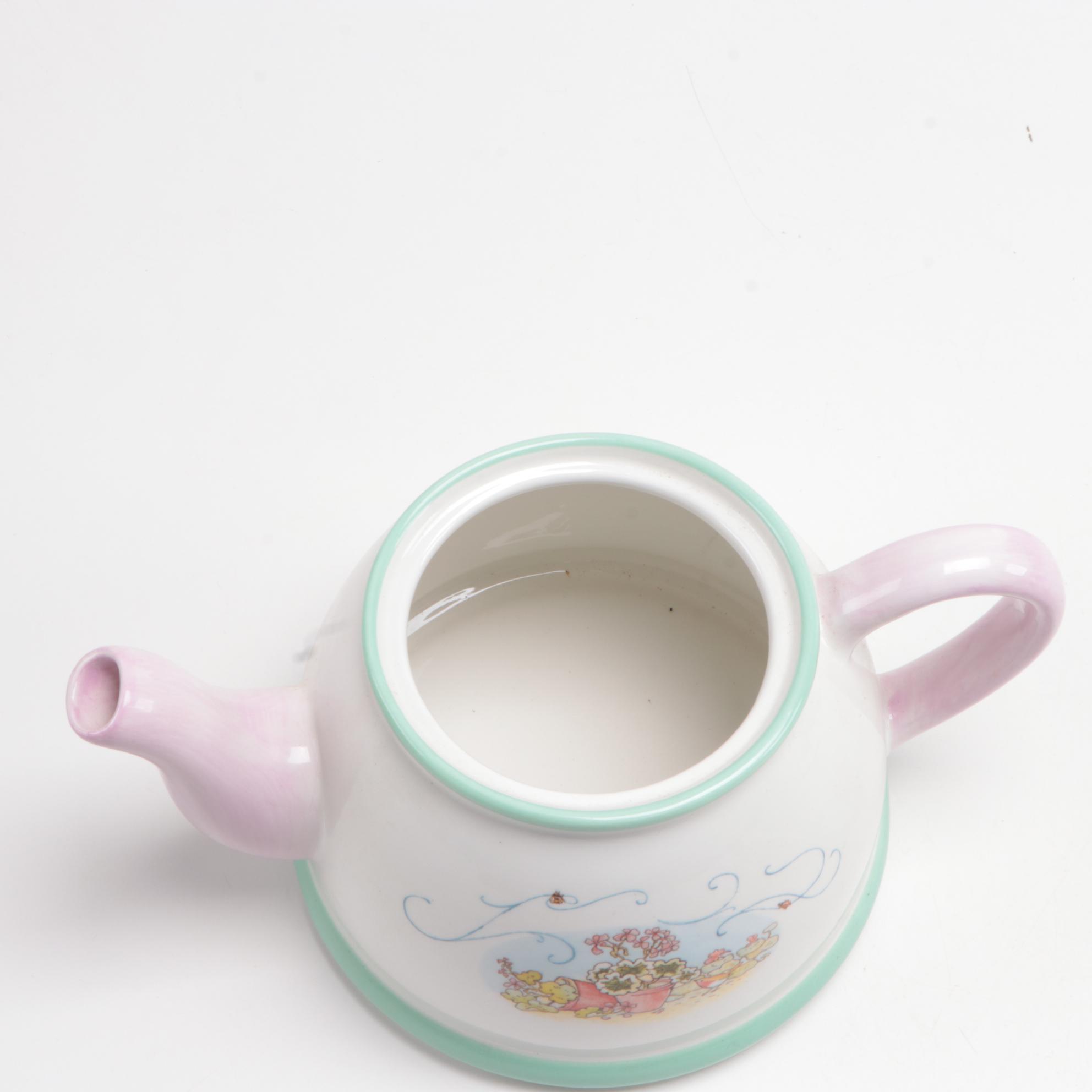 Schmid Beatrix Potter Musical Figurines with Other Beatrix Potter Teapot