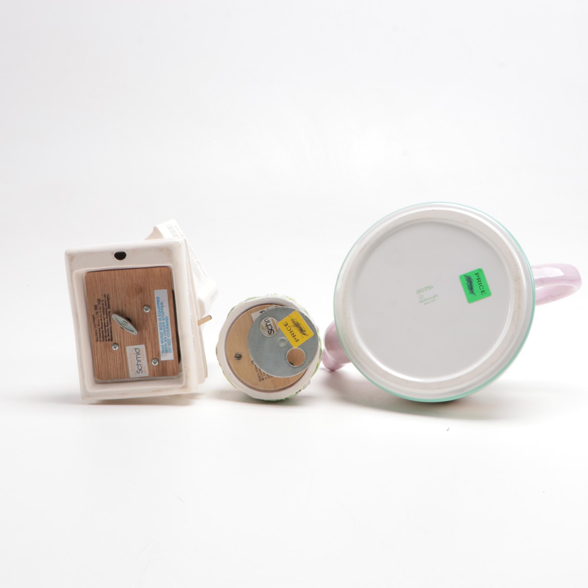 Schmid Beatrix Potter Musical Figurines with Other Beatrix Potter Teapot