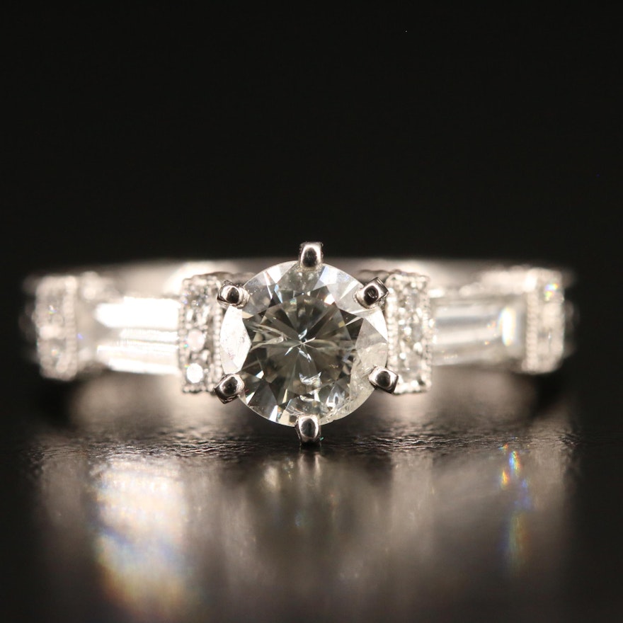 Vintage Style Platinum 1.60 CTW DIamond Ring