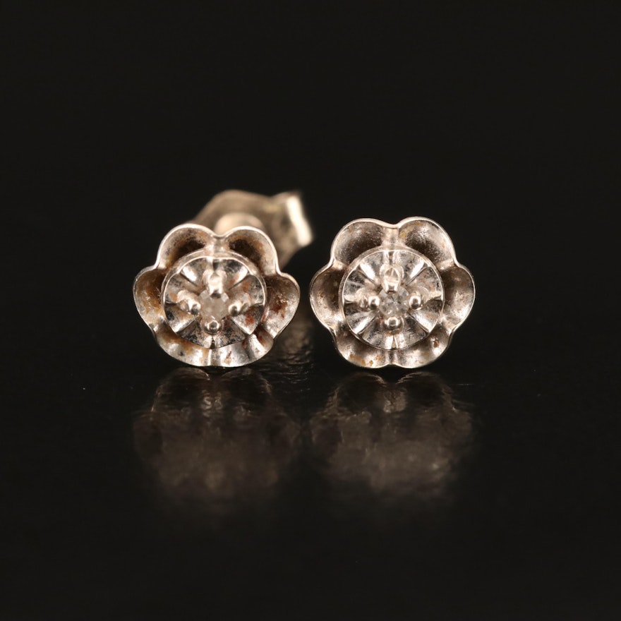 14K 0.02 CTW Diamond Stud Earrings