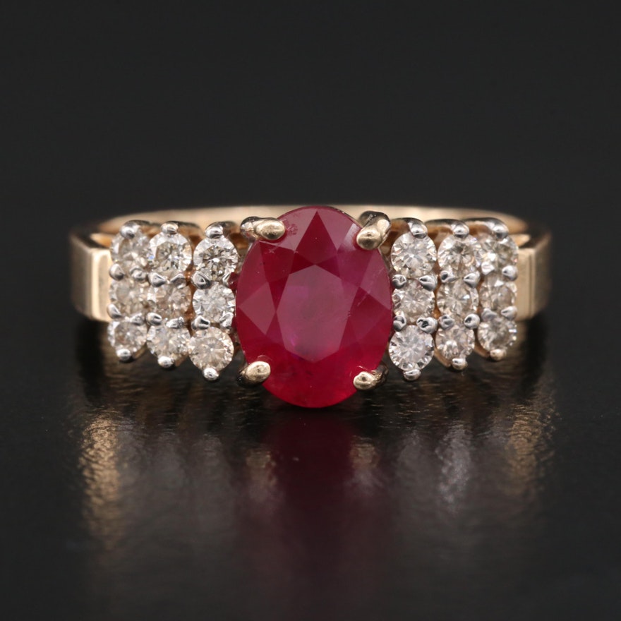 Le Vian 14K 1.54 CT Ruby and Diamond Ring