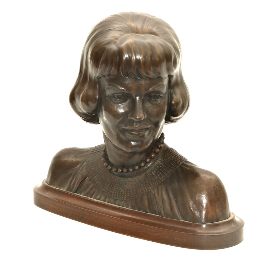 Barney Bright Bronze Bust of Nancy Batson Nisbet Rash