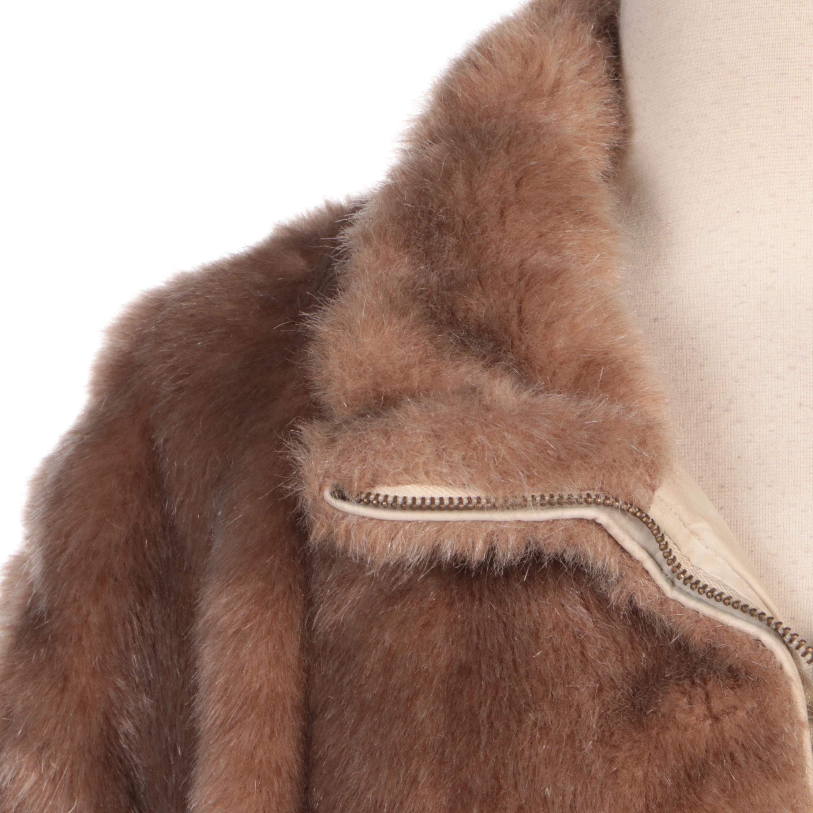 Atelier by B. Thomas Reversible Faux Fur Zipper-Front Stroller