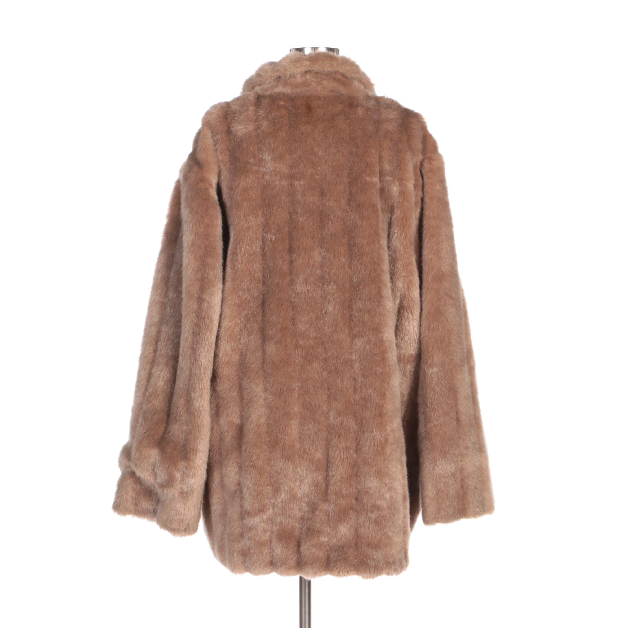 Atelier by B. Thomas Reversible Faux Fur Zipper-Front Stroller