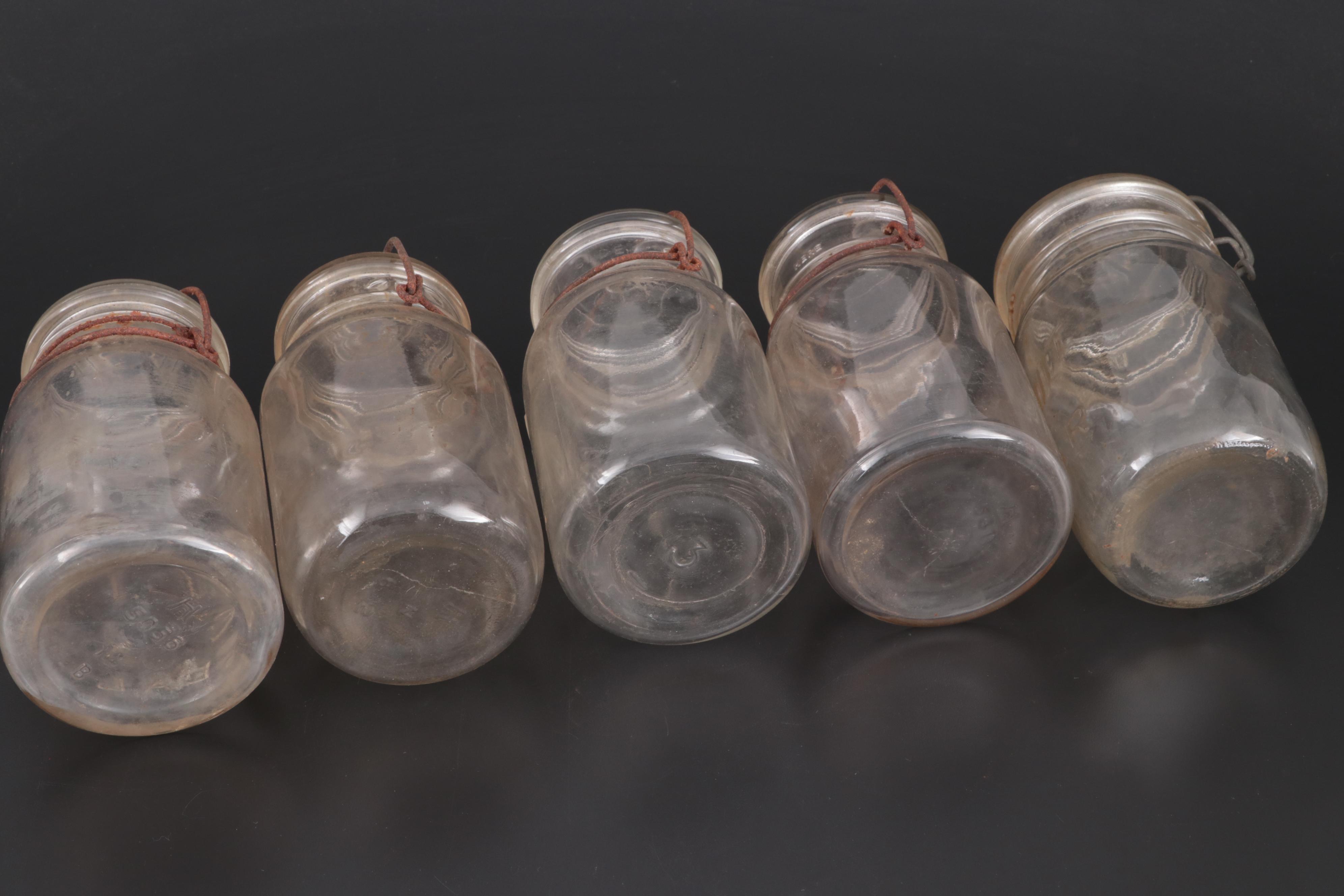 Ball "Eclipse" and "Ideal" with Atlas Clear and Aqua E-Z Seal Canning Jars