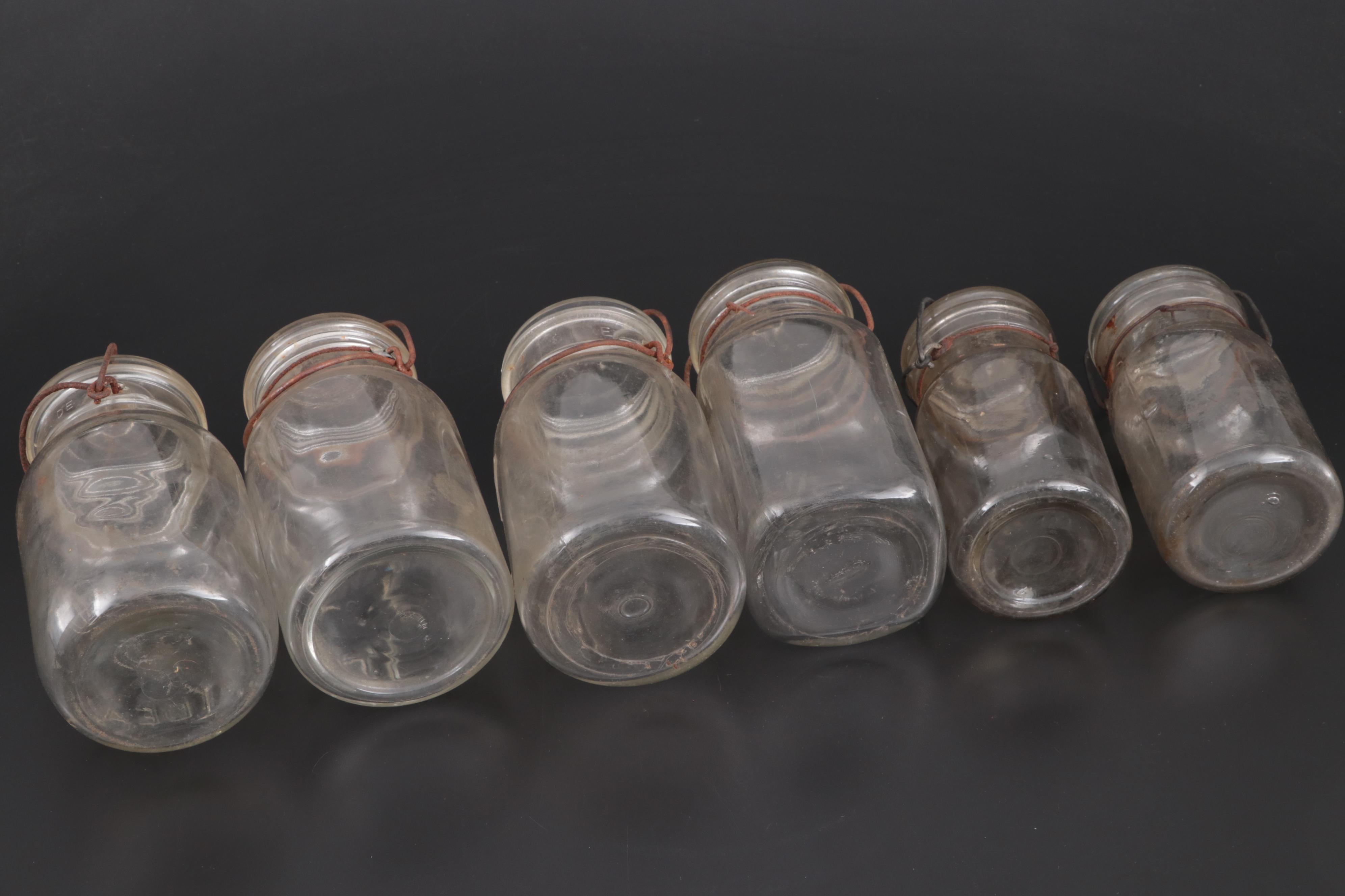 Ball "Eclipse" and "Ideal" with Atlas Clear and Aqua E-Z Seal Canning Jars