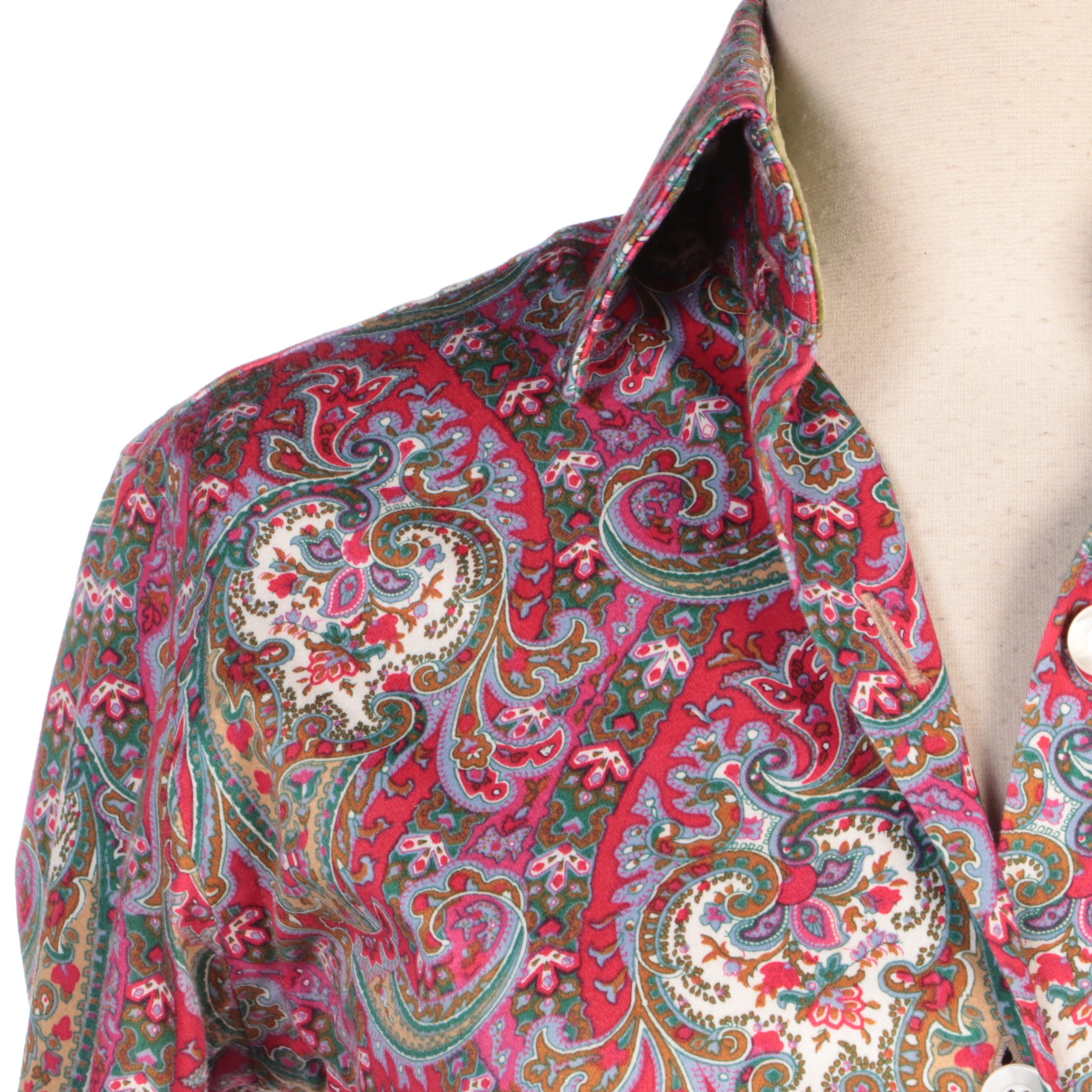 Liz Lodge and Cynthia Rowley Paisley Separates with Sommai Butterfly Buckle Belt