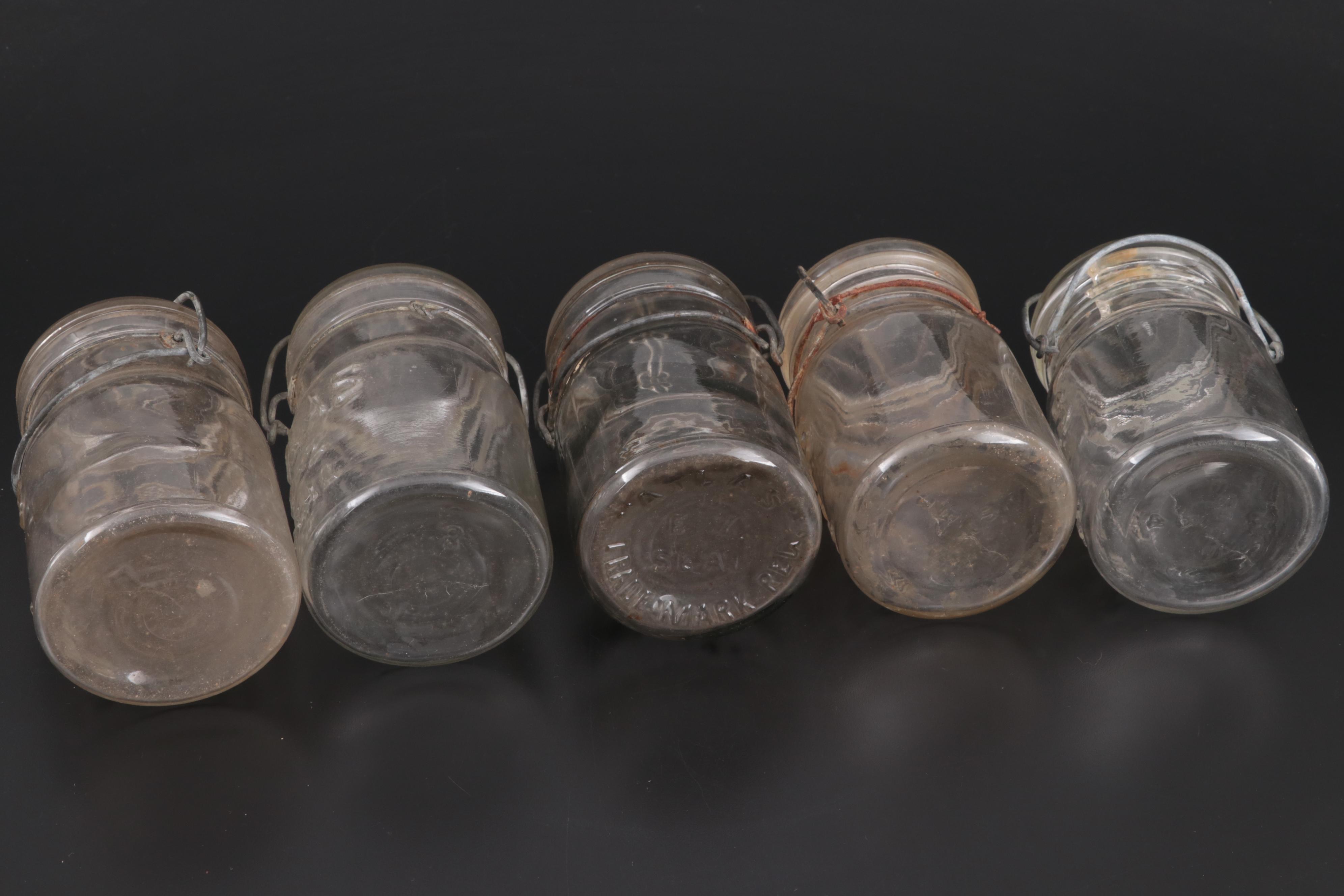 Ball "Eclipse" and "Ideal" with Atlas Clear and Aqua E-Z Seal Canning Jars