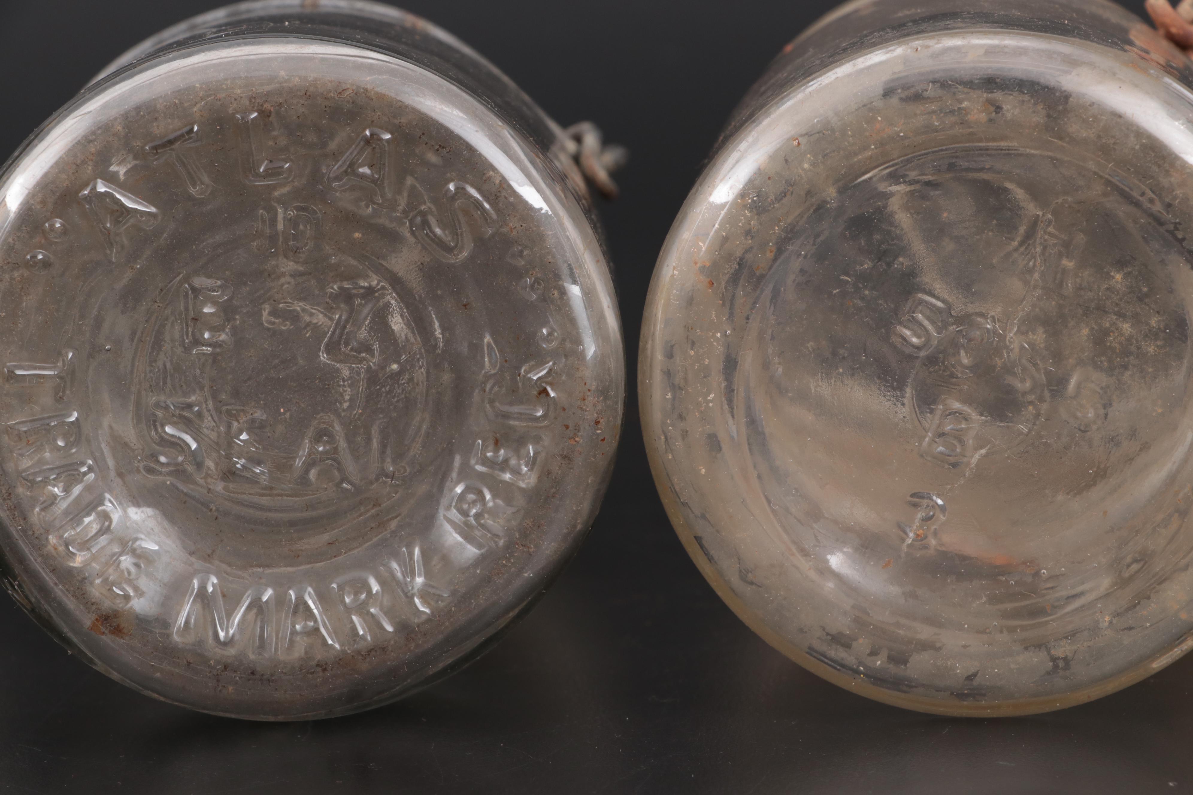 Ball "Eclipse" and "Ideal" with Atlas Clear and Aqua E-Z Seal Canning Jars