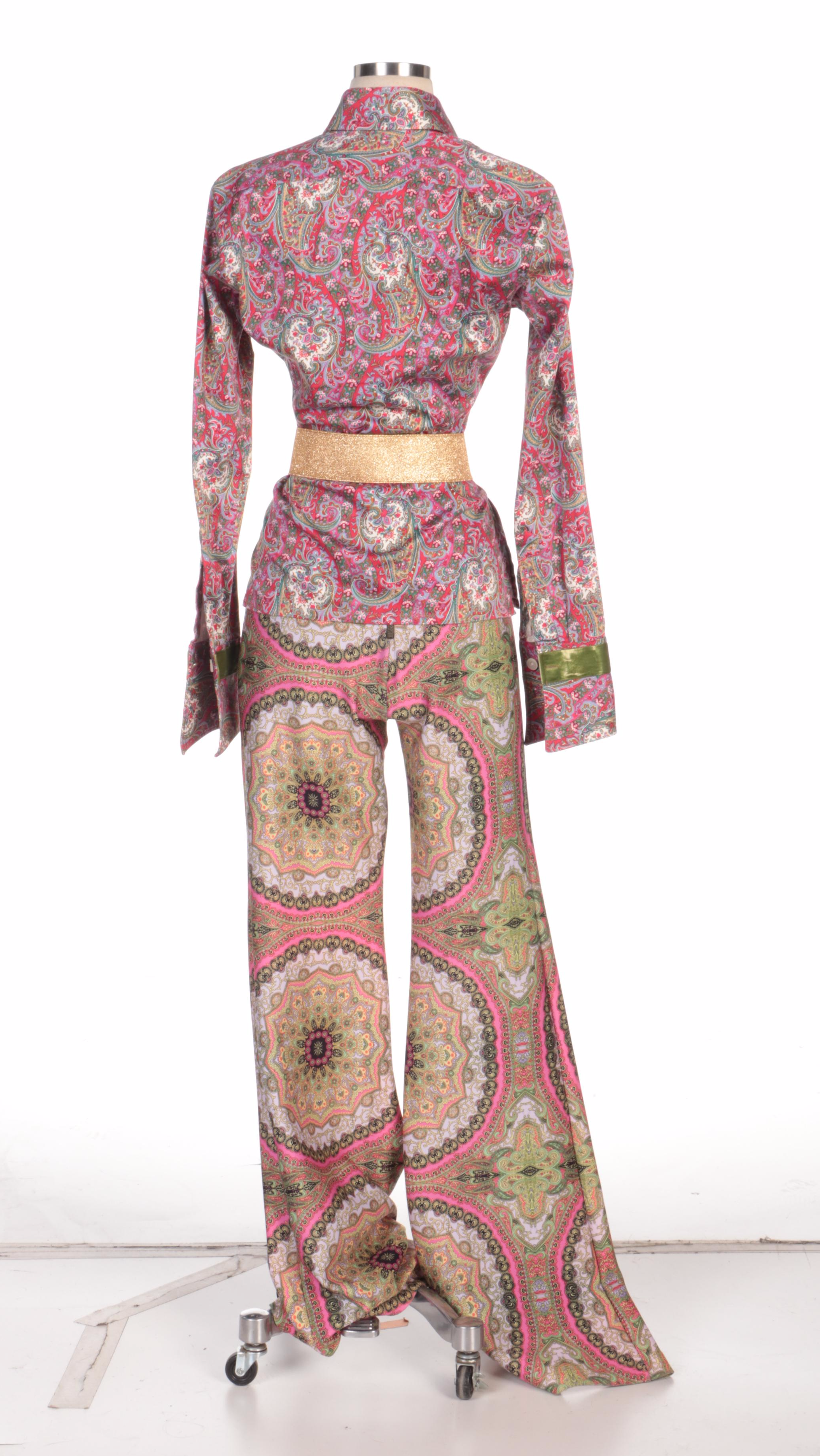 Liz Lodge and Cynthia Rowley Paisley Separates with Sommai Butterfly Buckle Belt